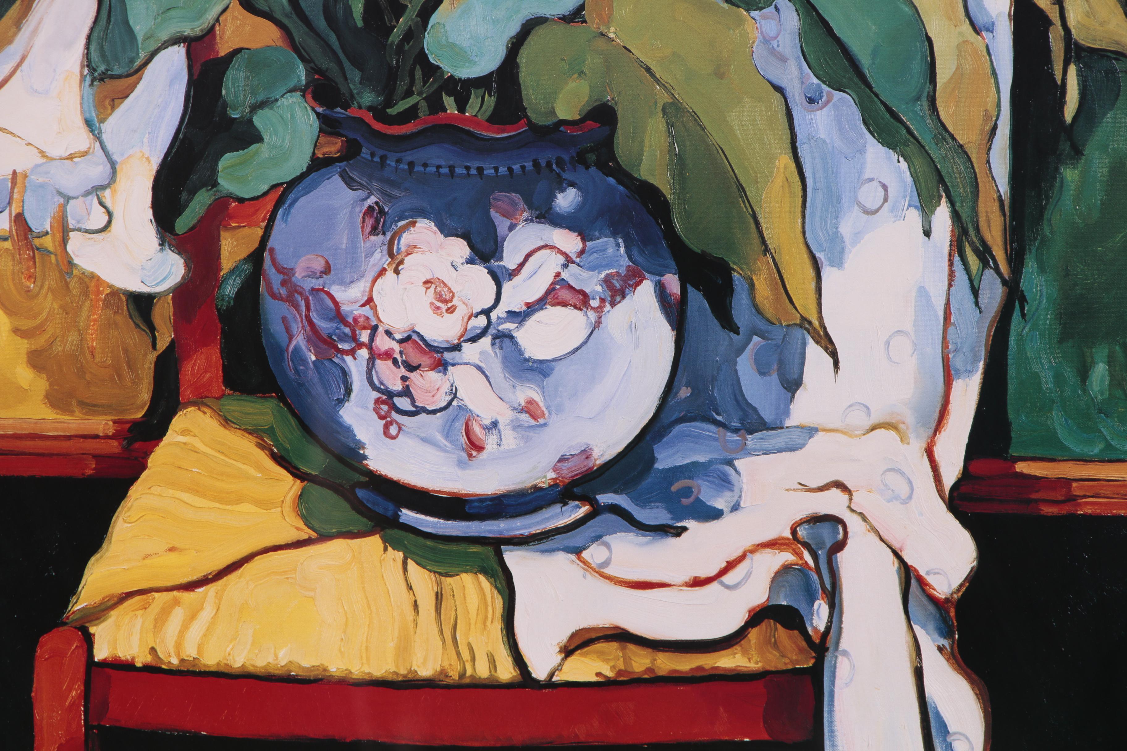 Offset Lithograph of Calla Lilies After Alush Shima