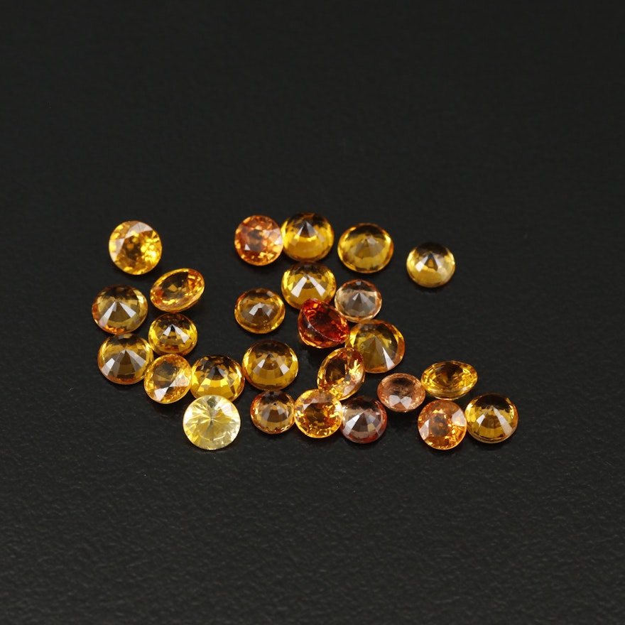Loose 11.96 CTW Round Faceted Sapphires