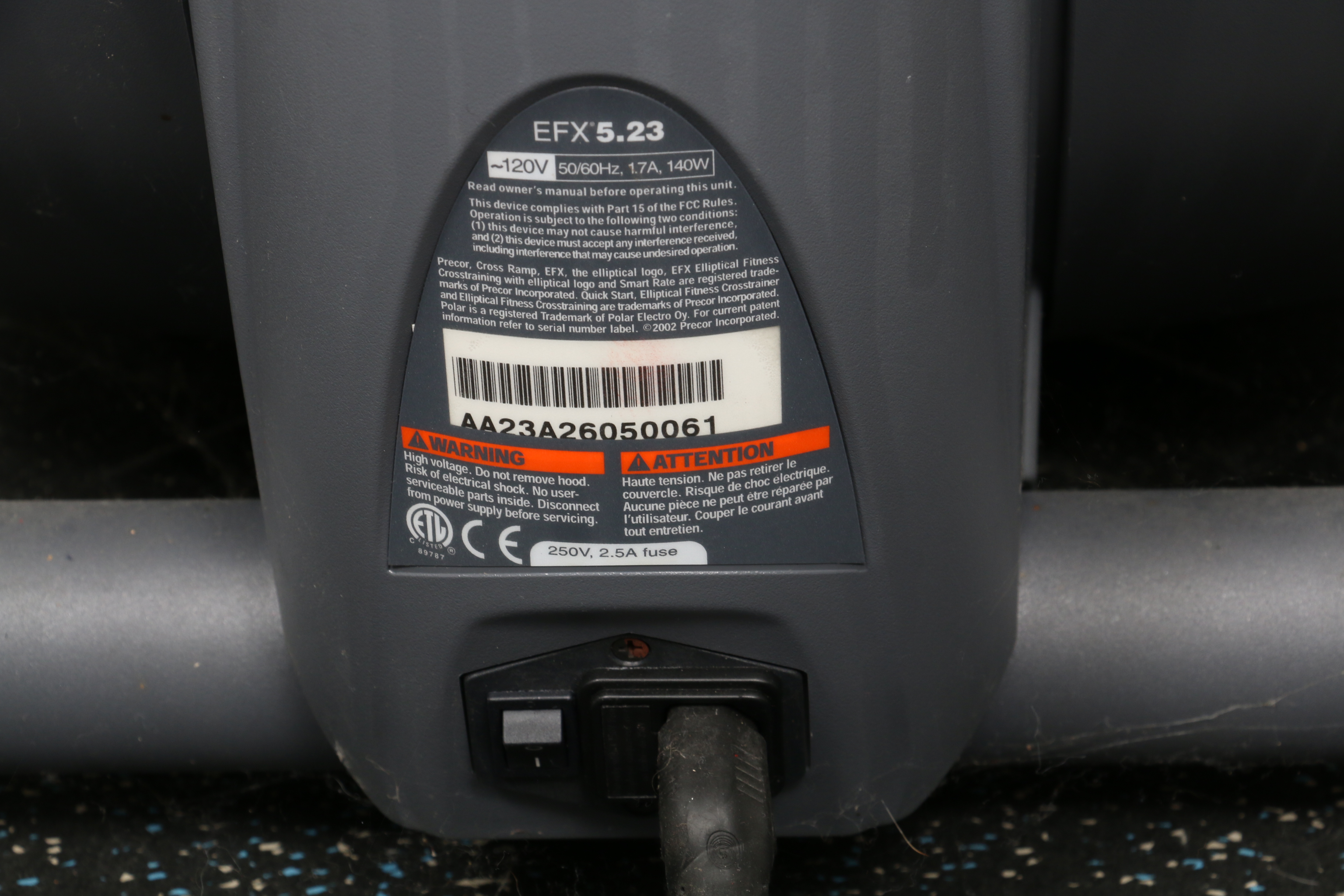 Precor EFX 5.23 Elliptical Trainer