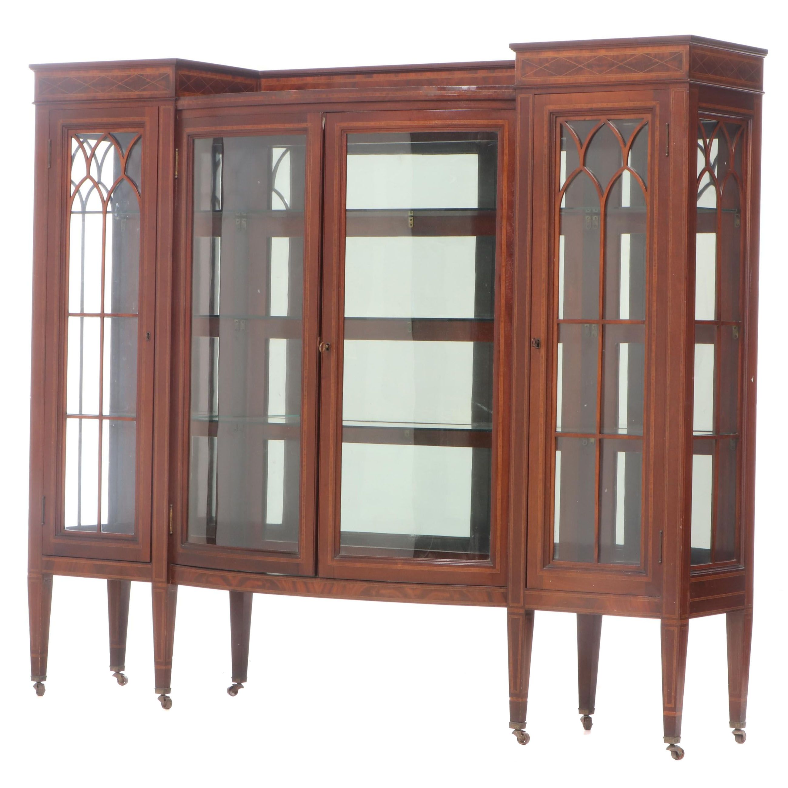 Royal Furniture Hepplewhite Style Mahogany China Cabinet, Early 20th Century