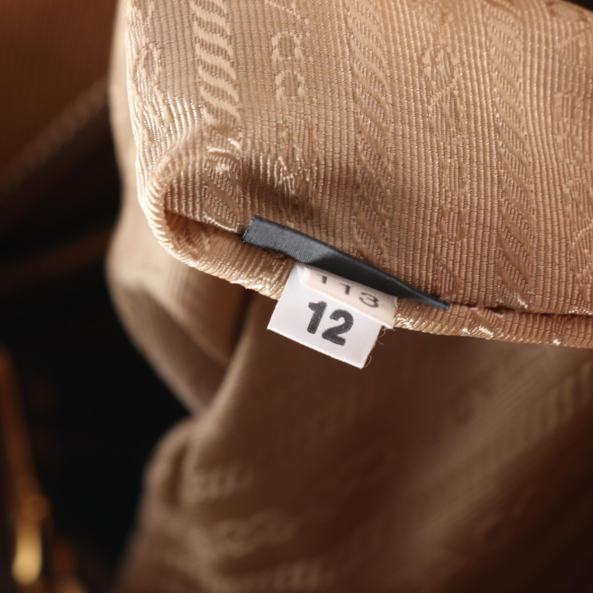 Prada Saffiano Leather Handbag in Cinnamon with Contrast Stitching