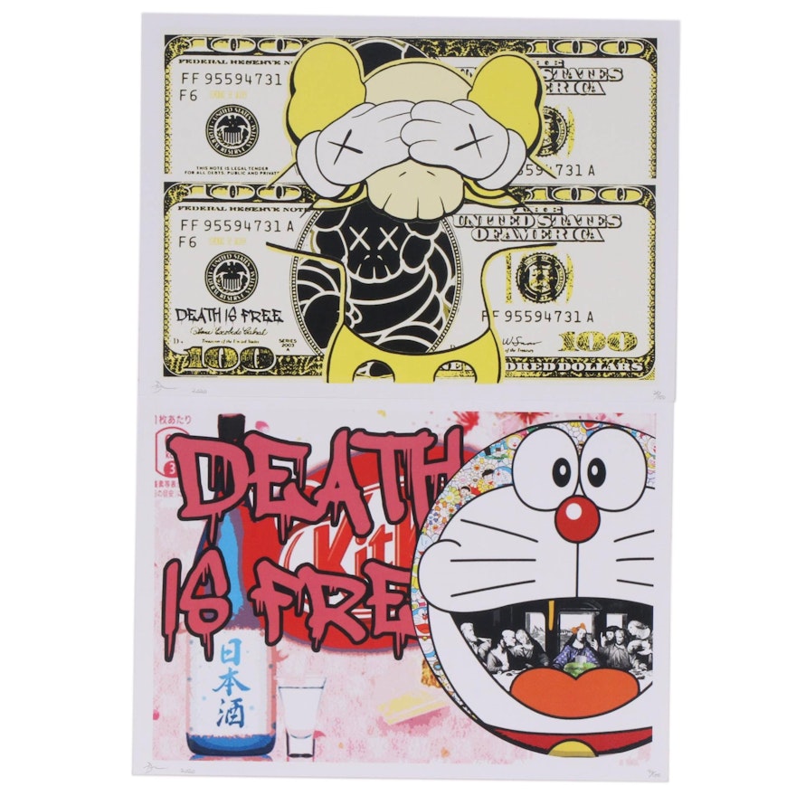 Death NYC "Death is Free" Pop Art Graphic Prints, 2020