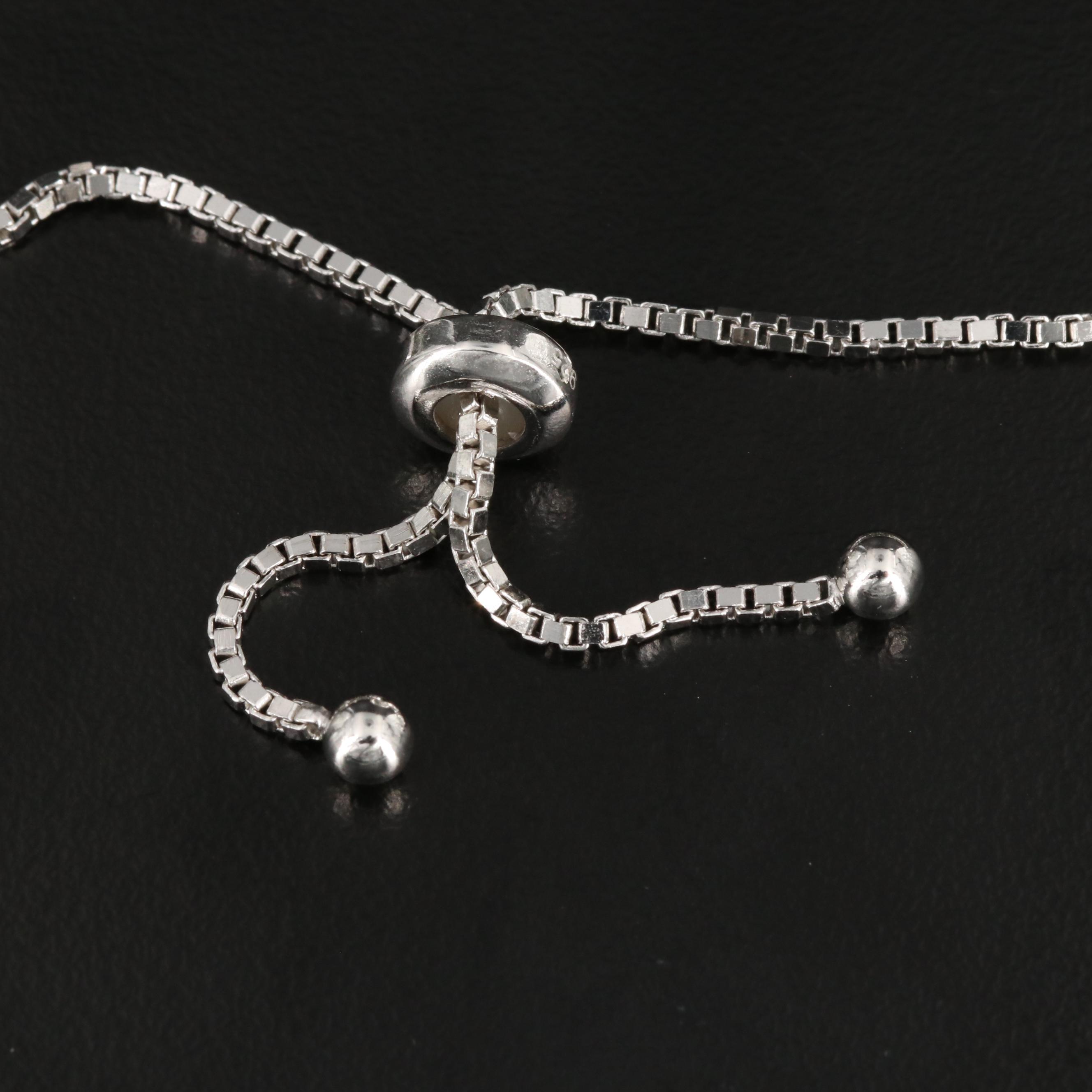 Sterling Silver Emerald Bolo Bracelet