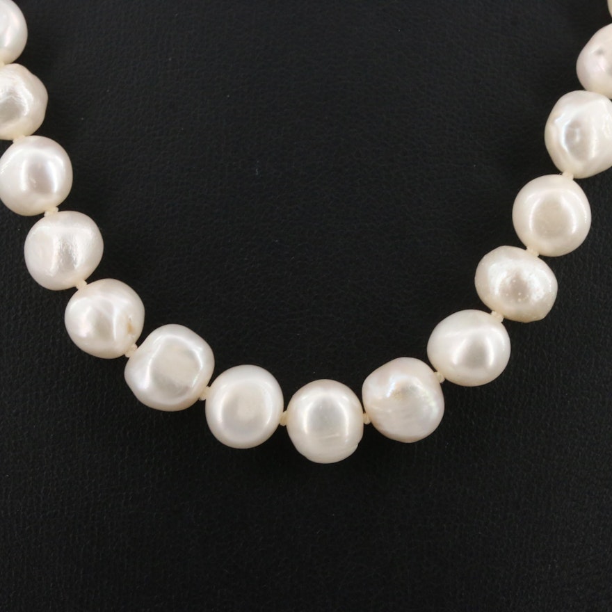Cultured Pearl Necklace with 14K Clasp