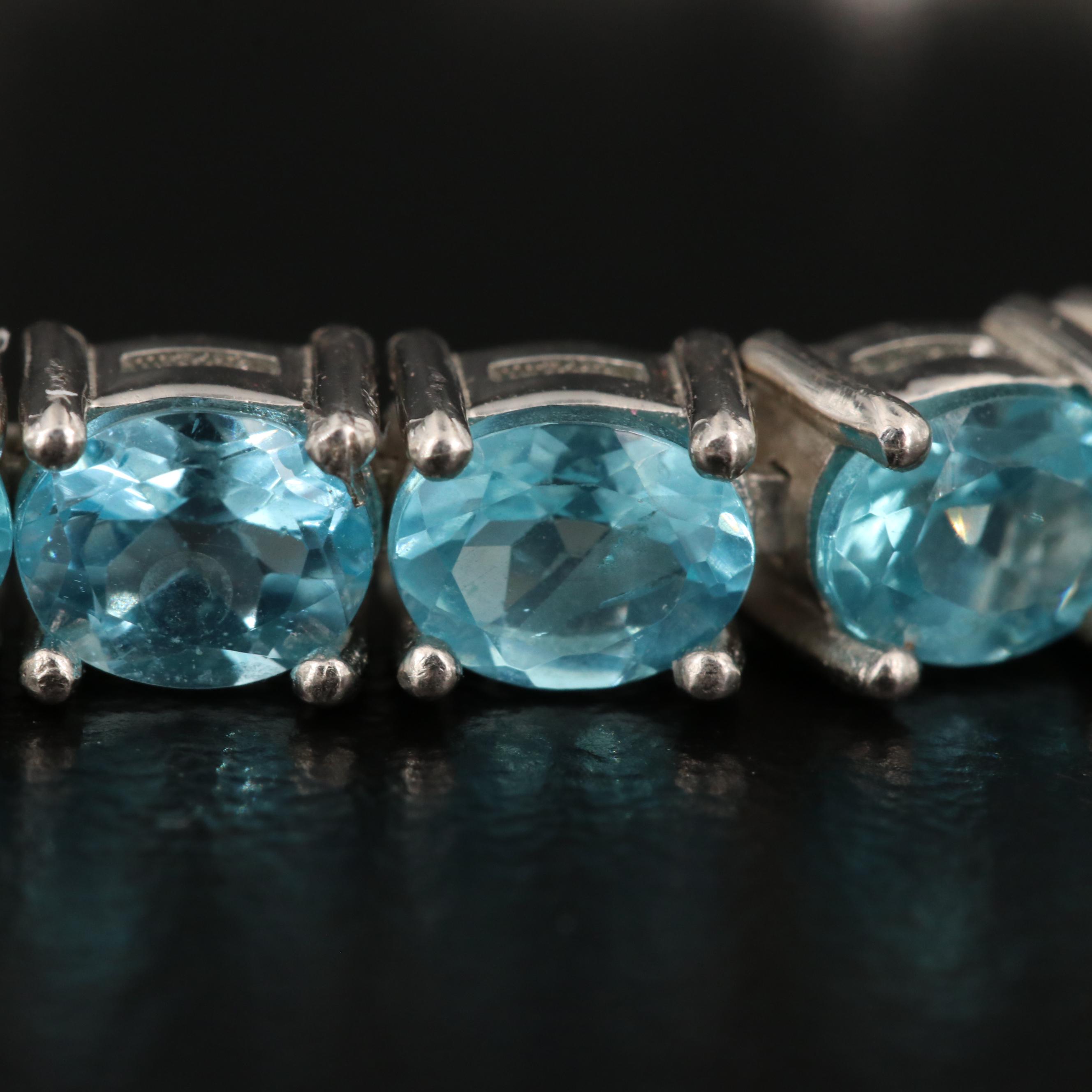 Sterling Apatite Adjustable Slide Bracelet