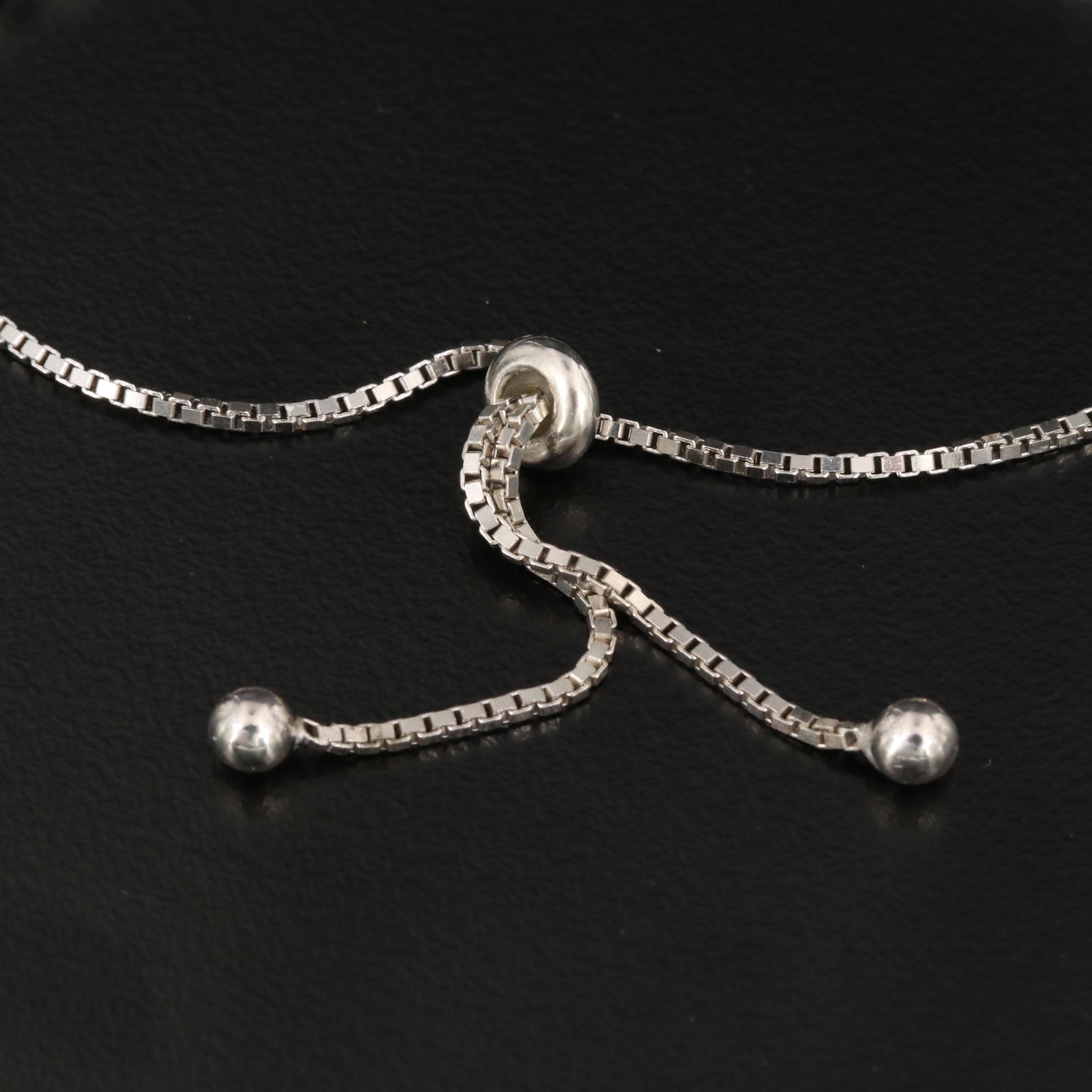 Sterling Apatite Adjustable Slide Bracelet