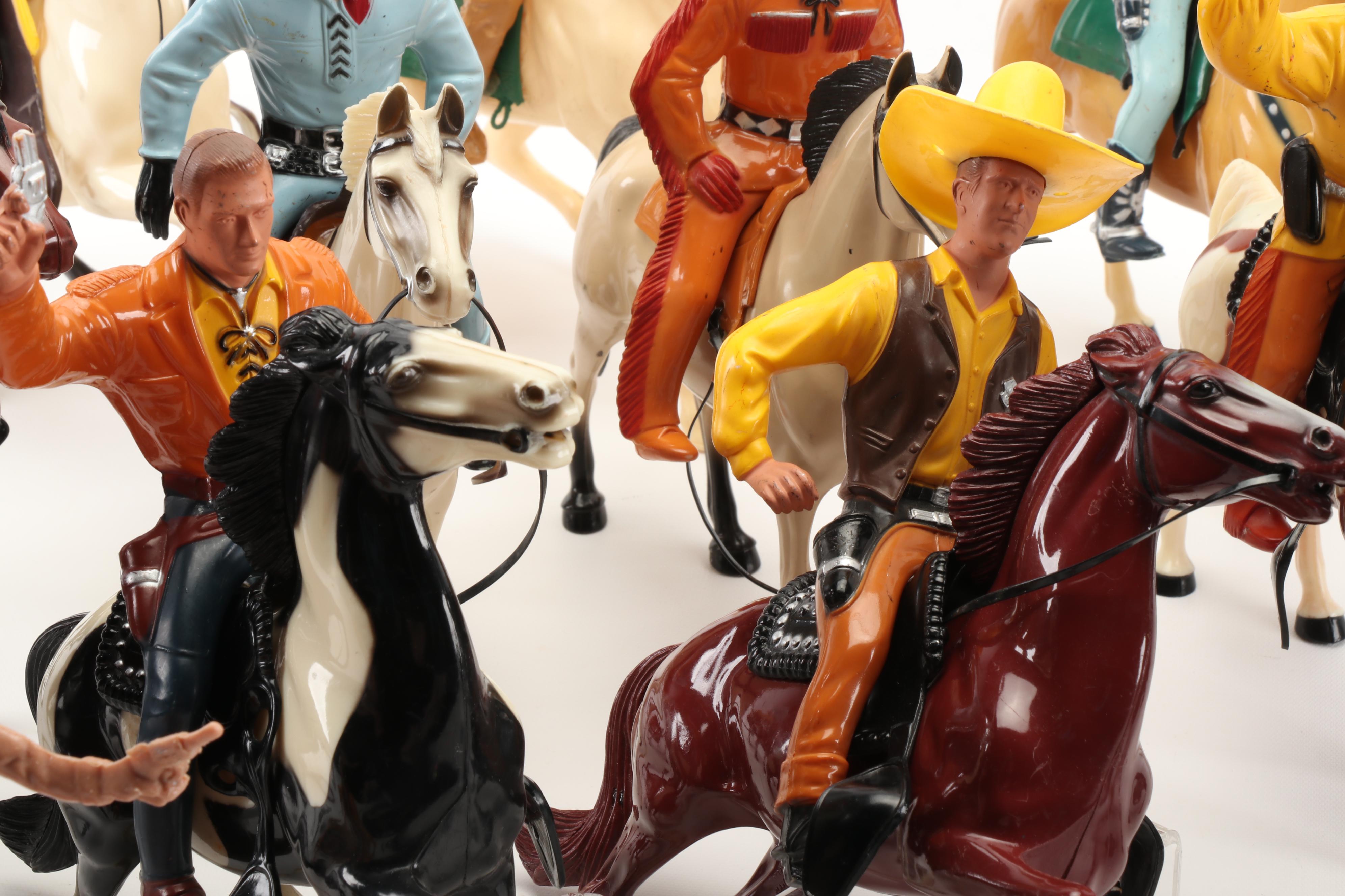 Hartland Plastics and Other Western Figures and Horses, Mid-20th Century