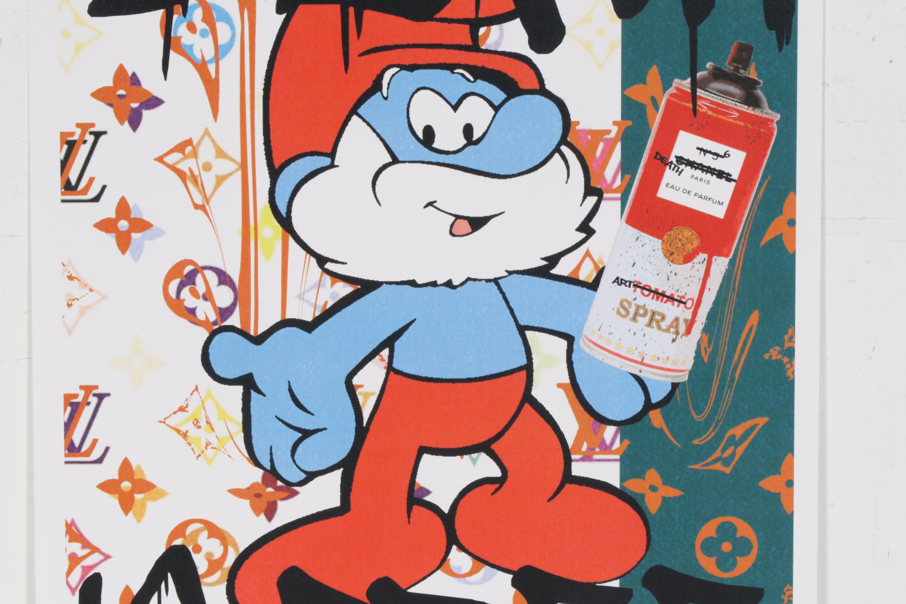 Death NYC Papa Smurf "Death is Free" Graphic Print, 2020