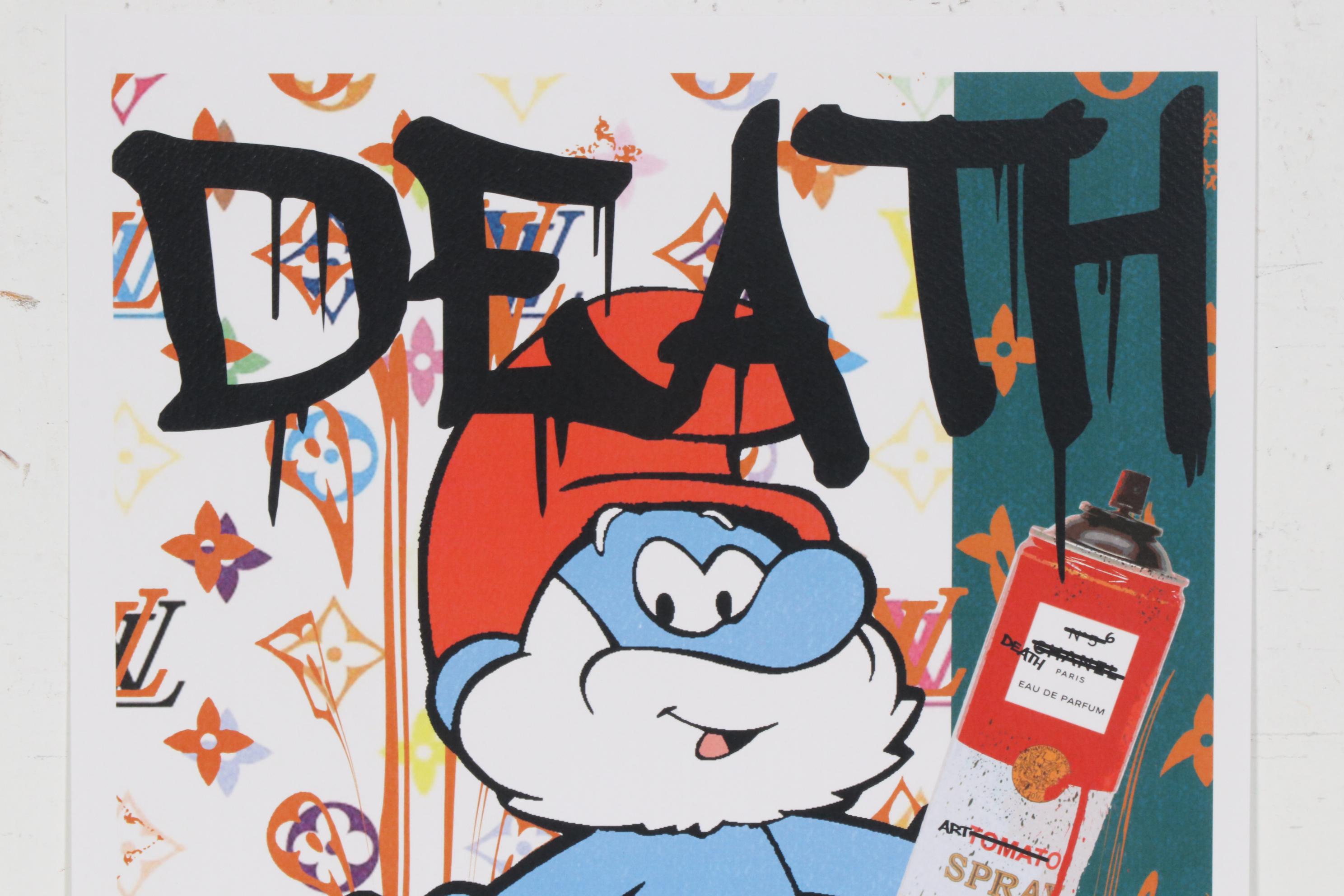 Death NYC Papa Smurf "Death is Free" Graphic Print, 2020