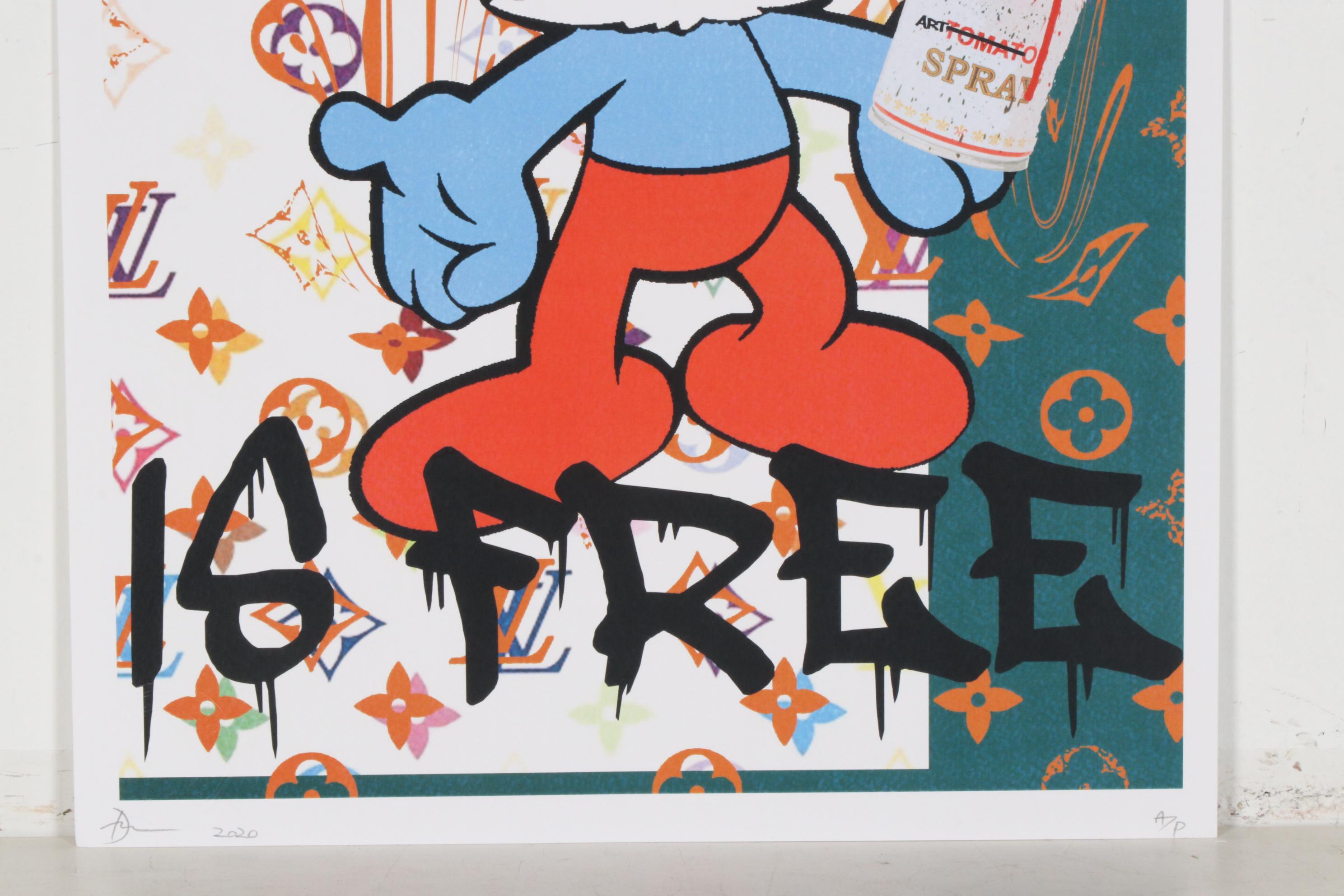 Death NYC Papa Smurf "Death is Free" Graphic Print, 2020