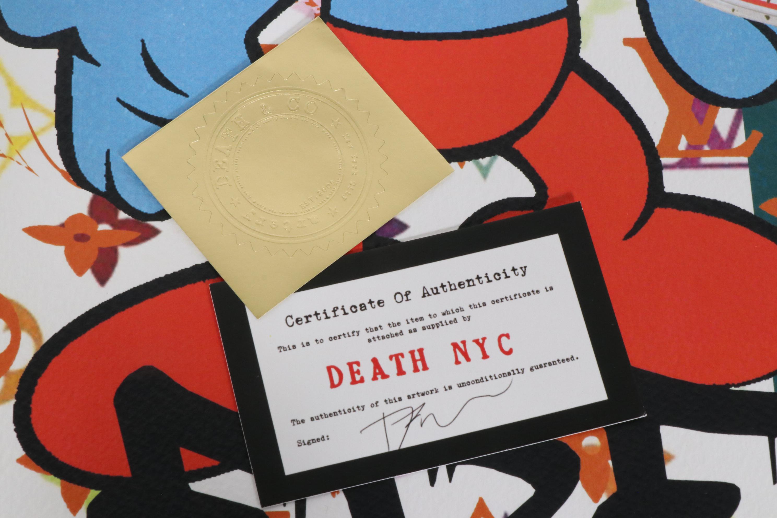 Death NYC Papa Smurf "Death is Free" Graphic Print, 2020