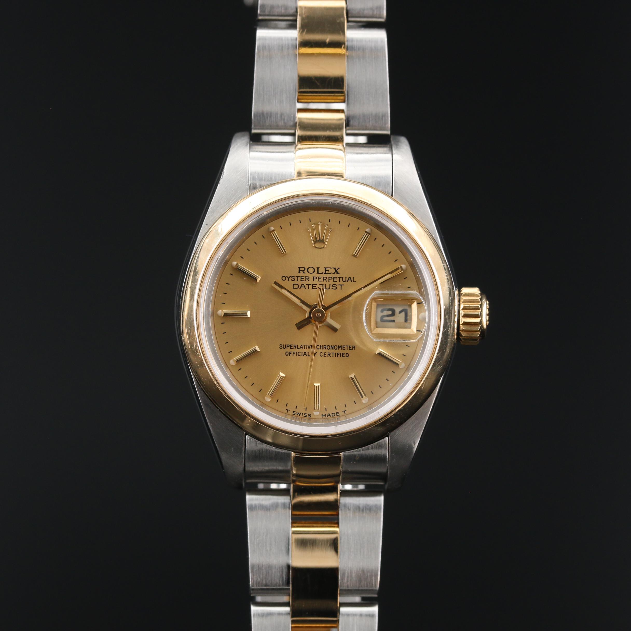 2000 Rolex Datejust 18K and Stainless Steel Automatic Watch
