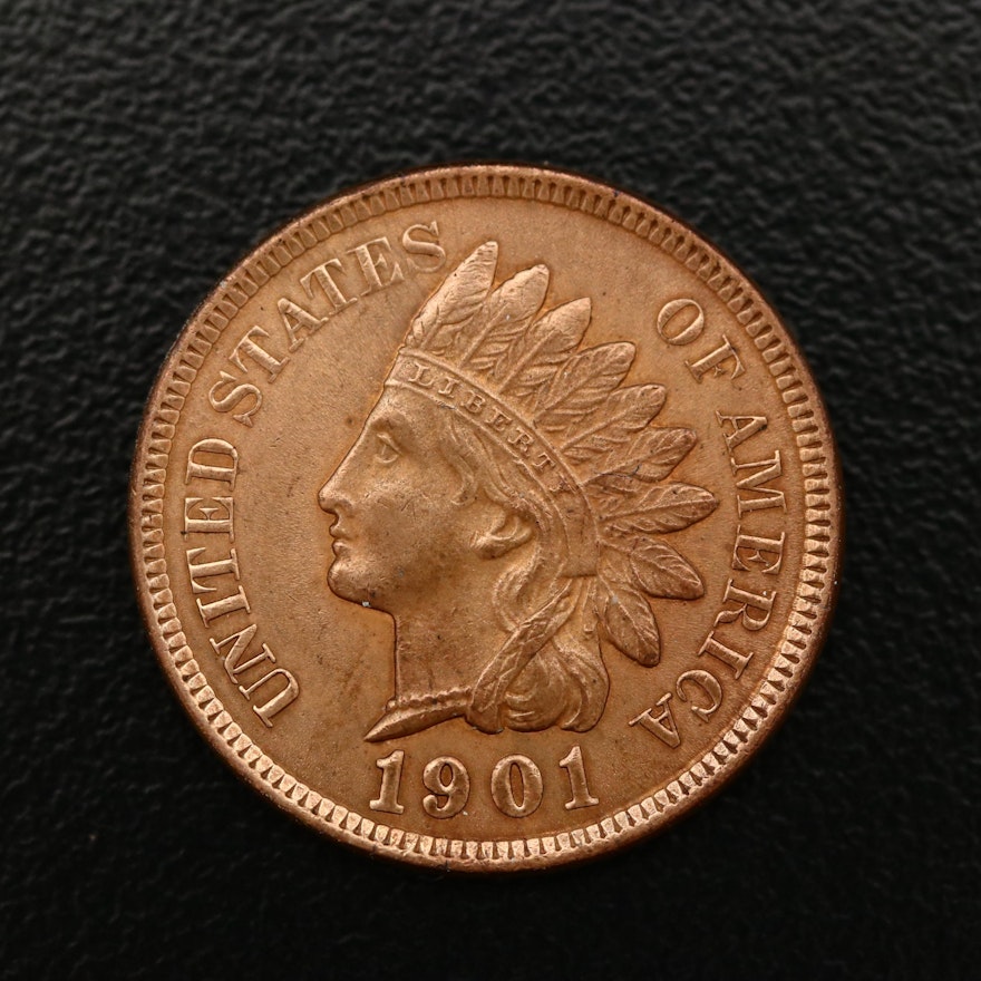 1901 Indian Head One Cent Coin