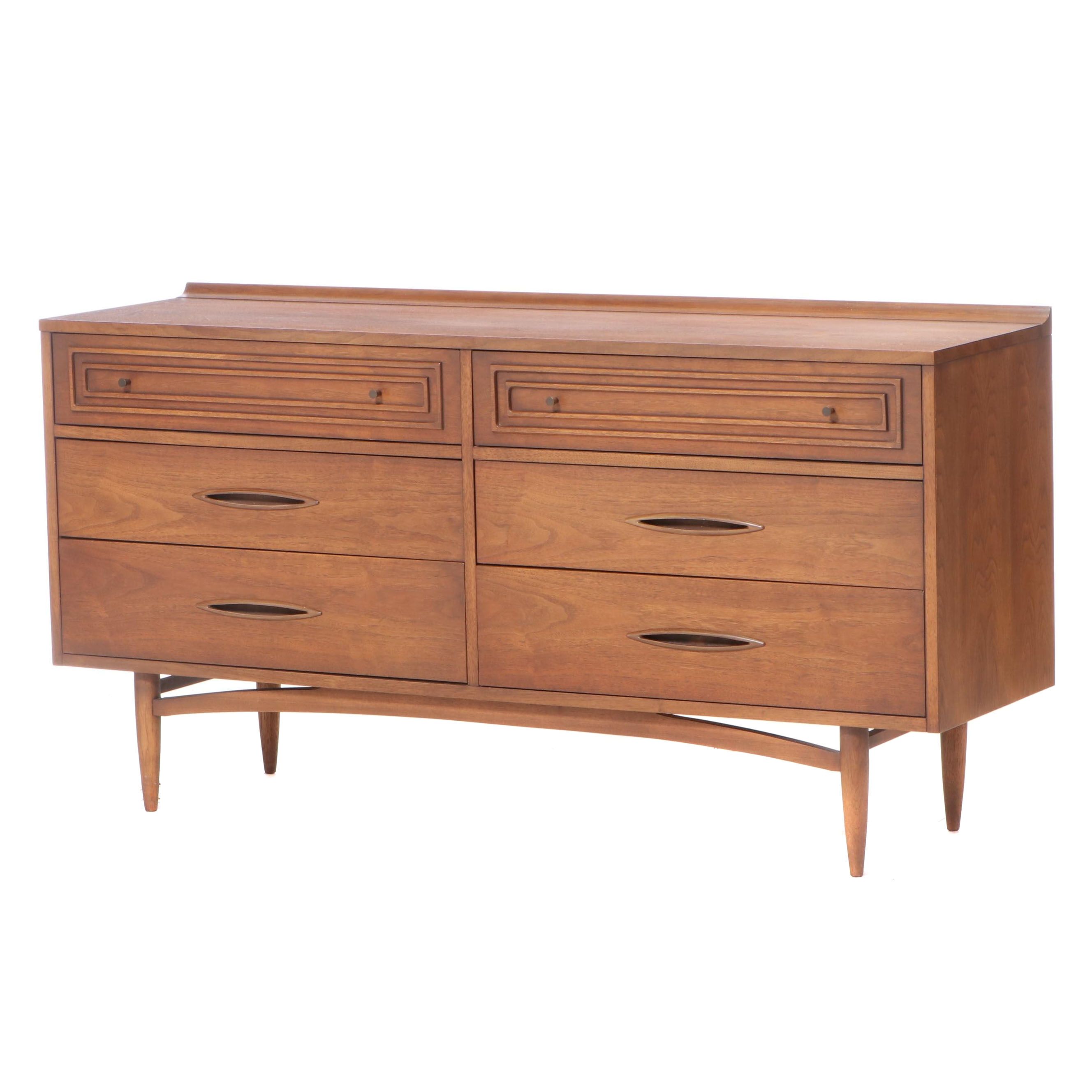 Broyhill Premier Mid Century Modern Walnut "Sculptra" Dresser