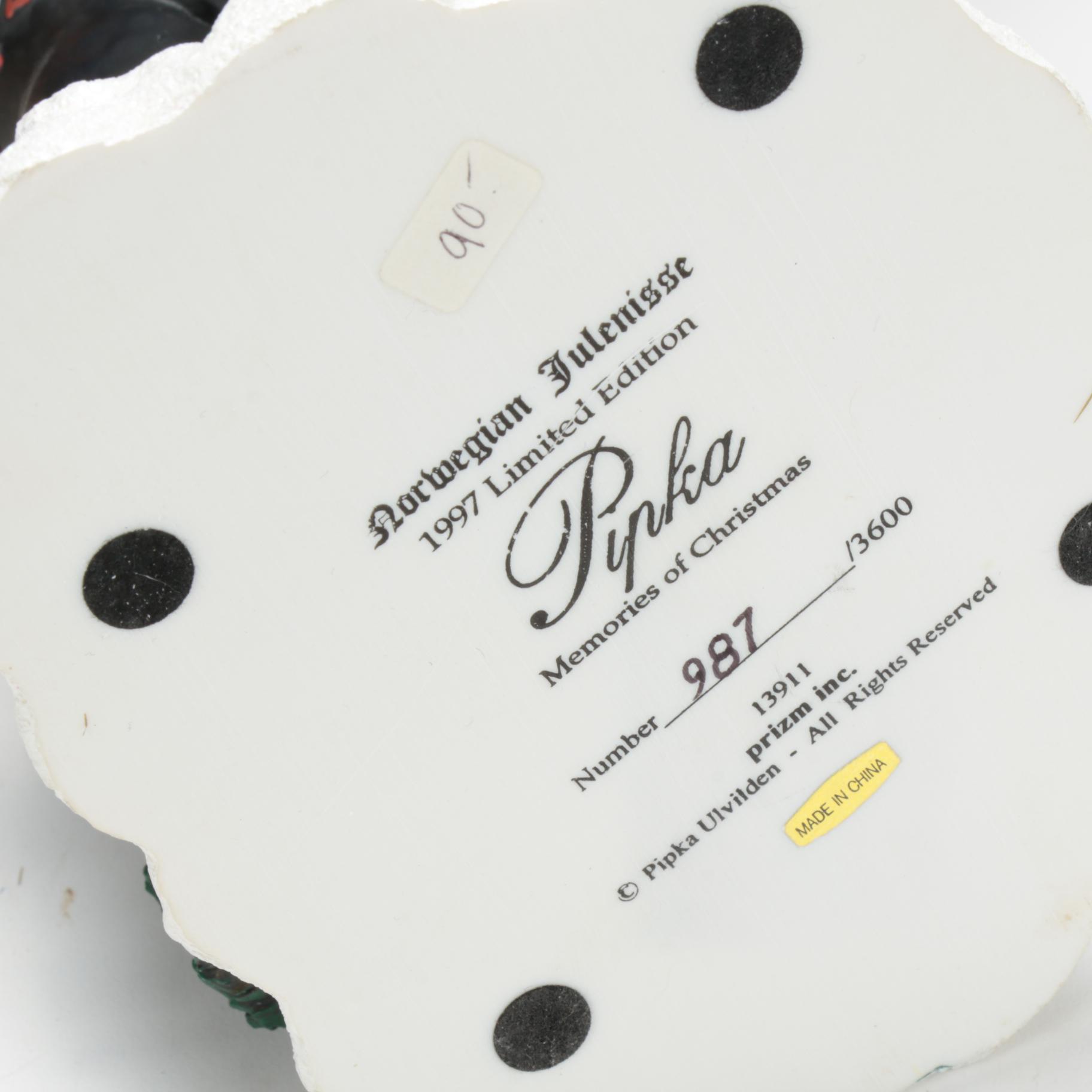 Pipka Limited Edition "Norweigian Julenisse" and "Peace Maker" Figurines