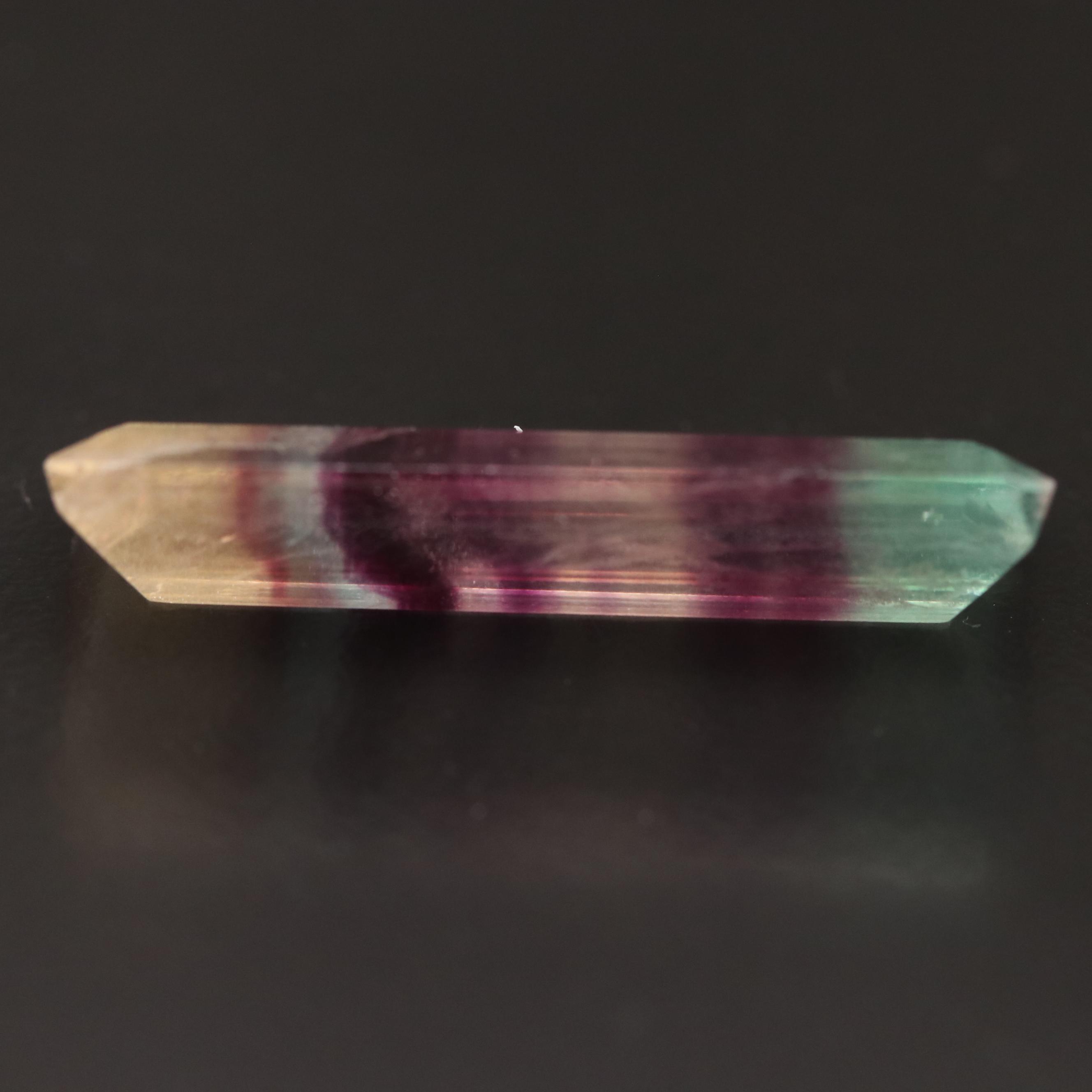 Loose 18.09 CT Cut Corner Rectangular Fluorite