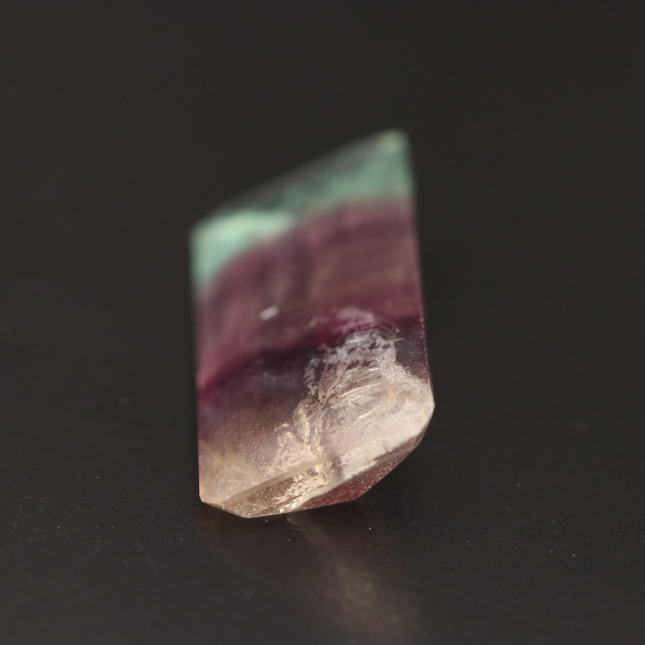 Loose 18.09 CT Cut Corner Rectangular Fluorite