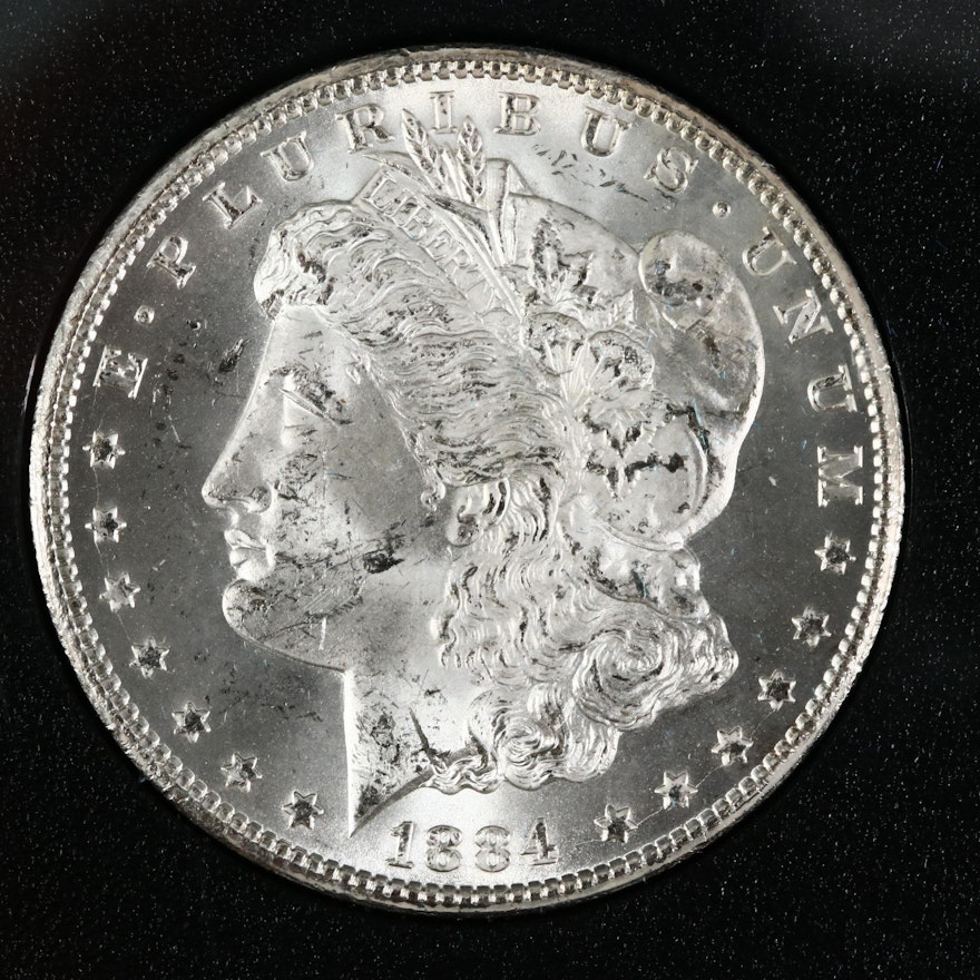 Better Date Low Mintage 1884-CC GSA Morgan Silver Dollar