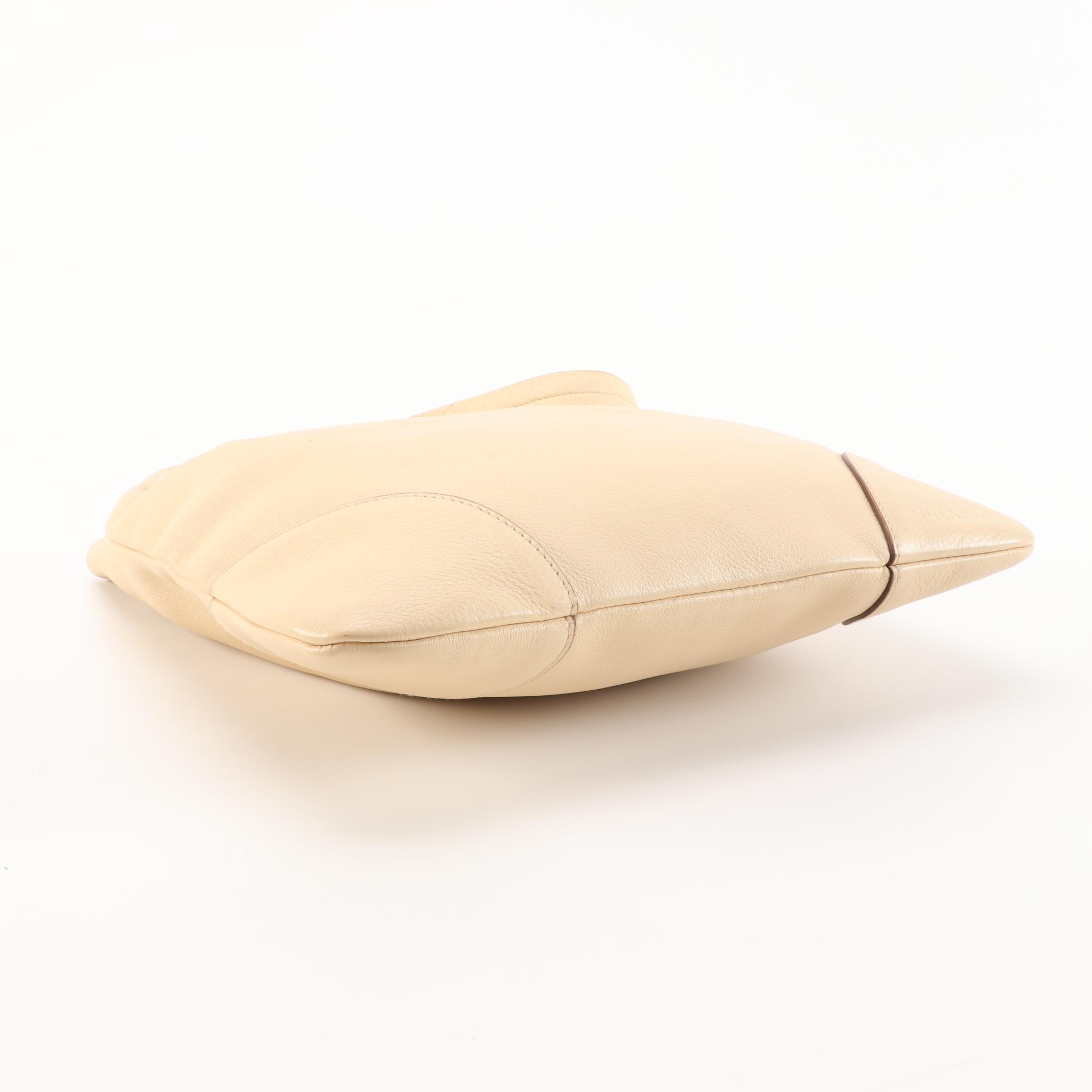 Prada Beige Vitello Daino Leather Shoulder Bag