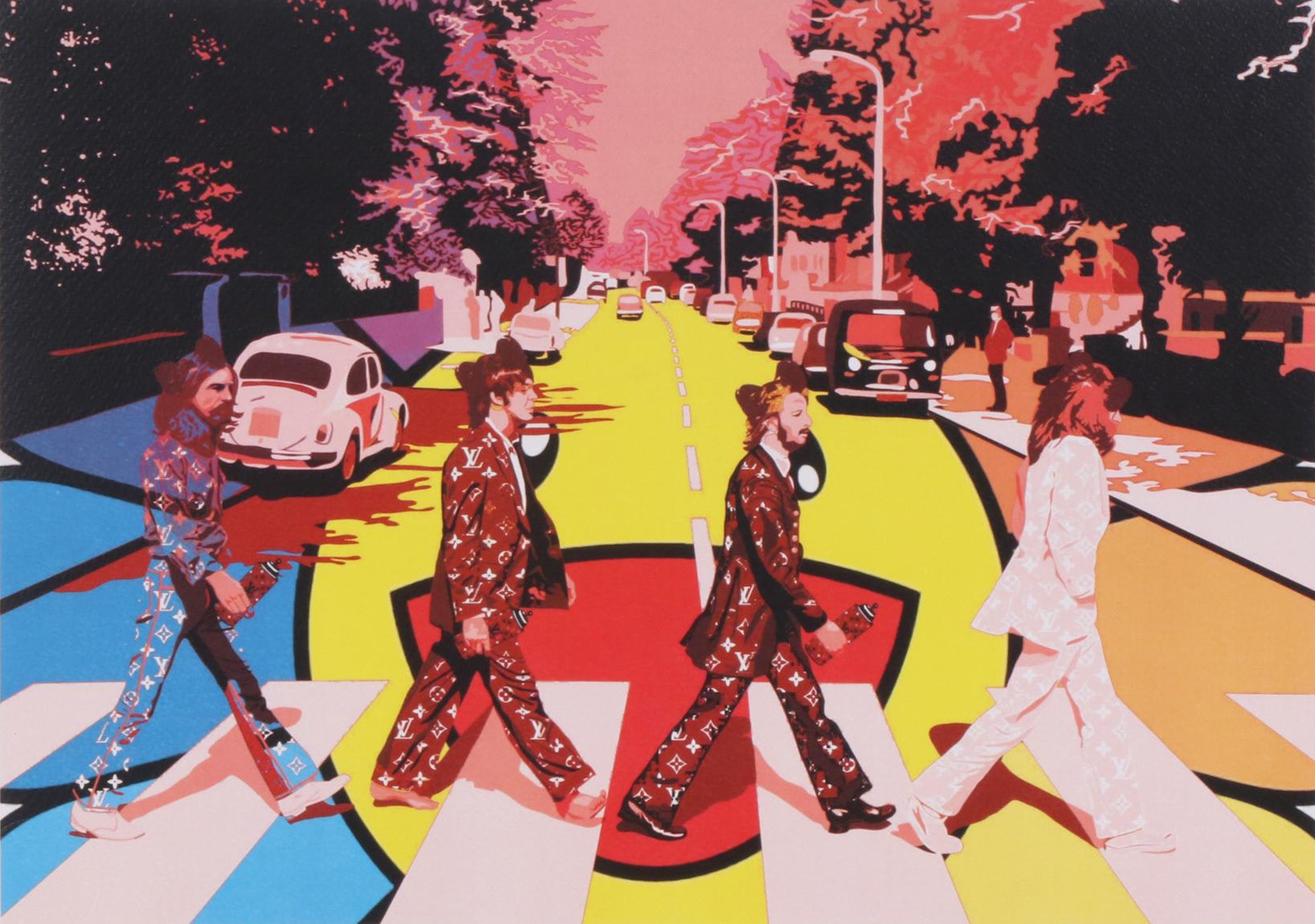 Death NYC Graphic Print Beatles in Louis Vuitton on Abbey Road, 2020