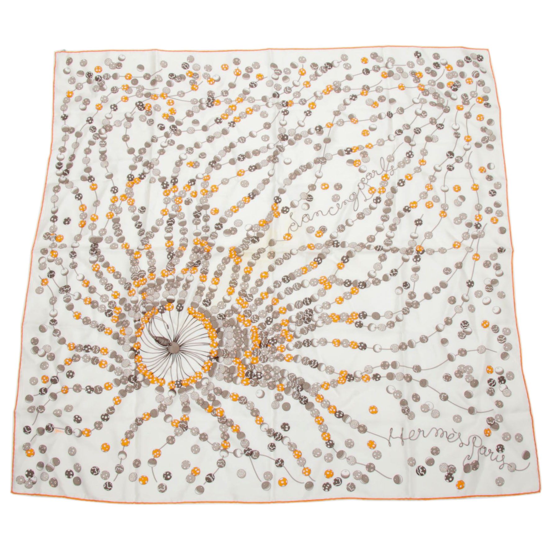 Hermès "Dancing Pearls" Silk Scarf