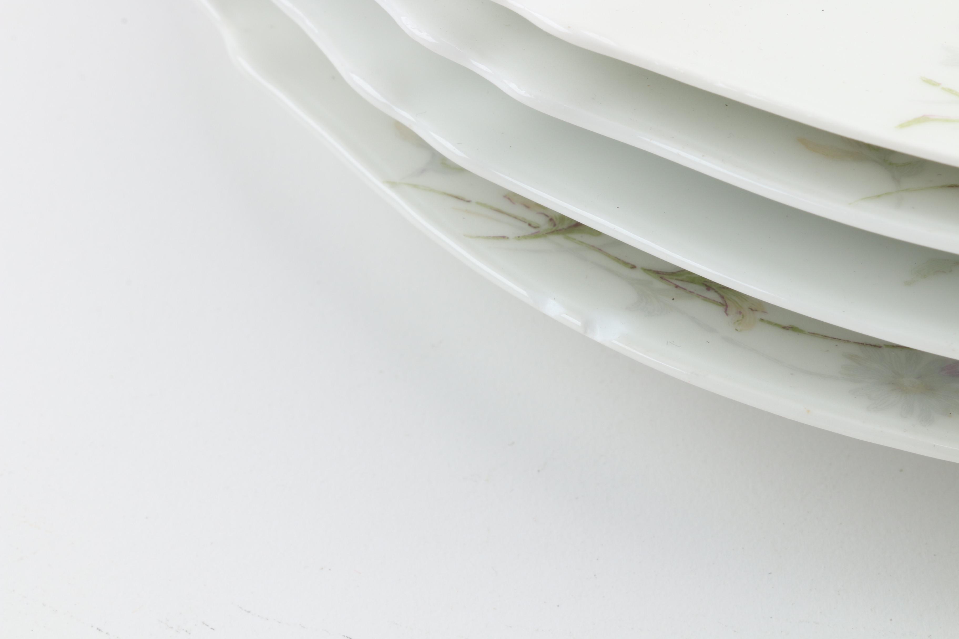 Theodore Haviland Limoges Porcelain Floral Dinnerware, Late 19th Century