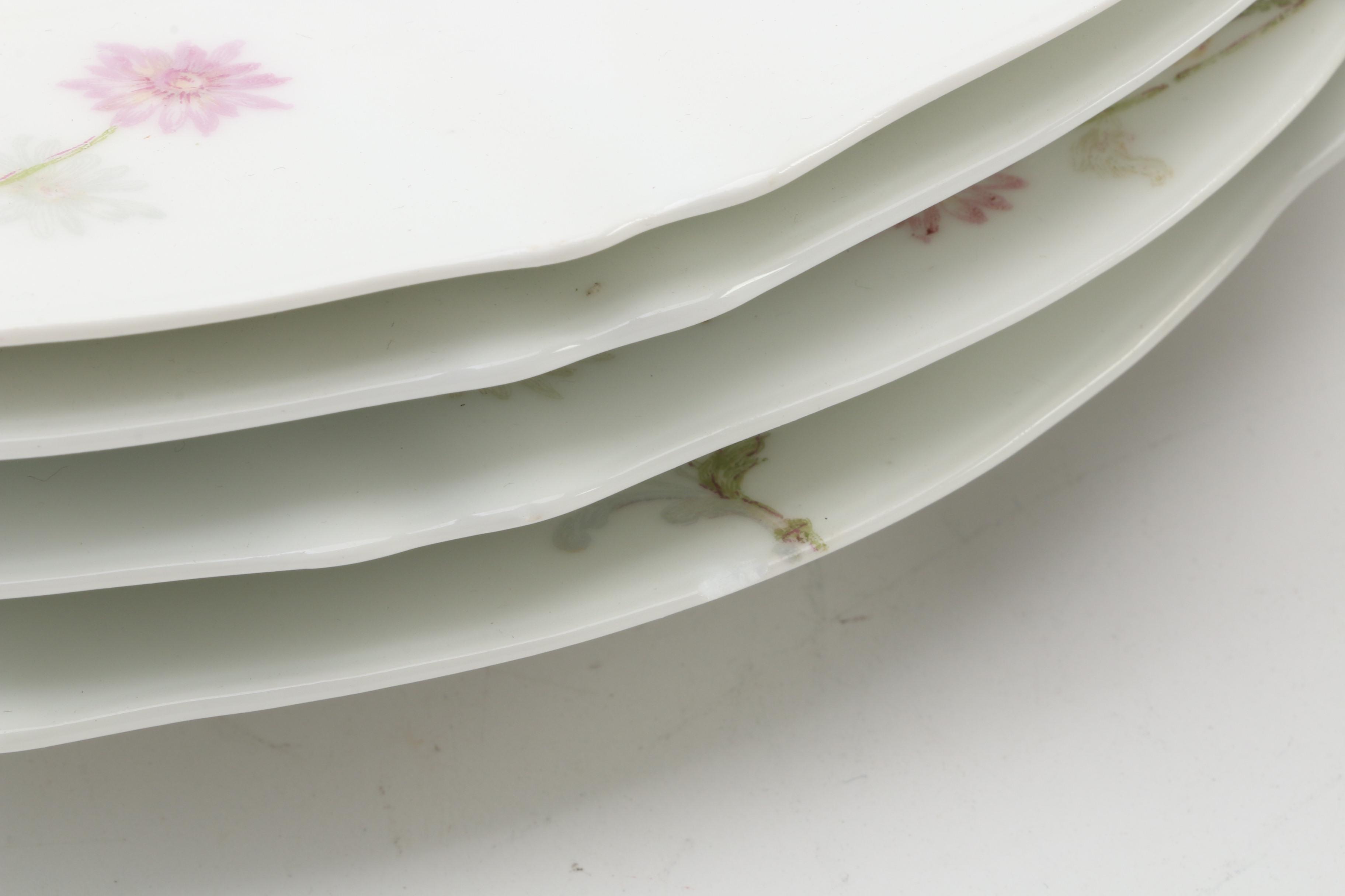 Theodore Haviland Limoges Porcelain Floral Dinnerware, Late 19th Century