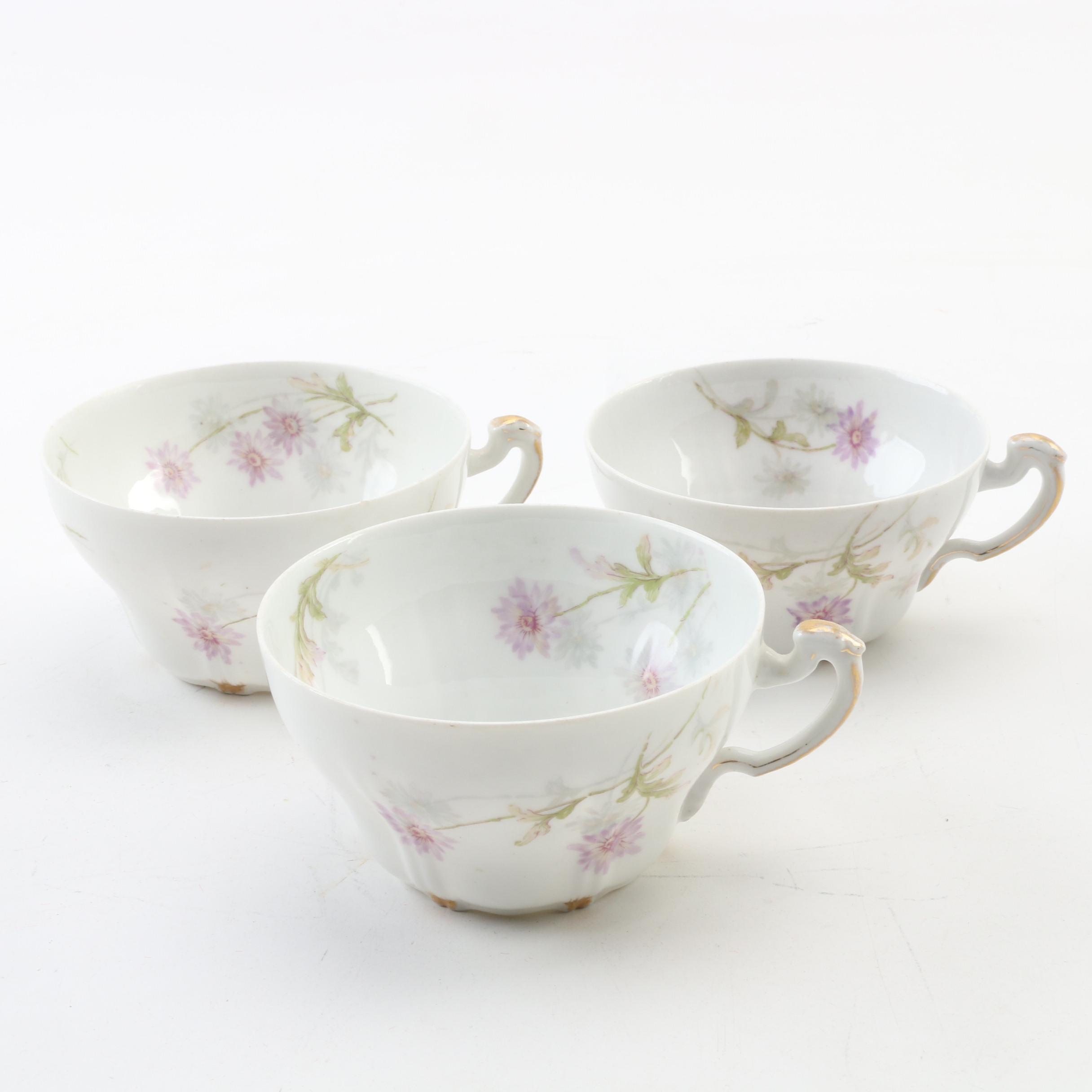 Theodore Haviland Limoges Porcelain Floral Dinnerware, Late 19th Century