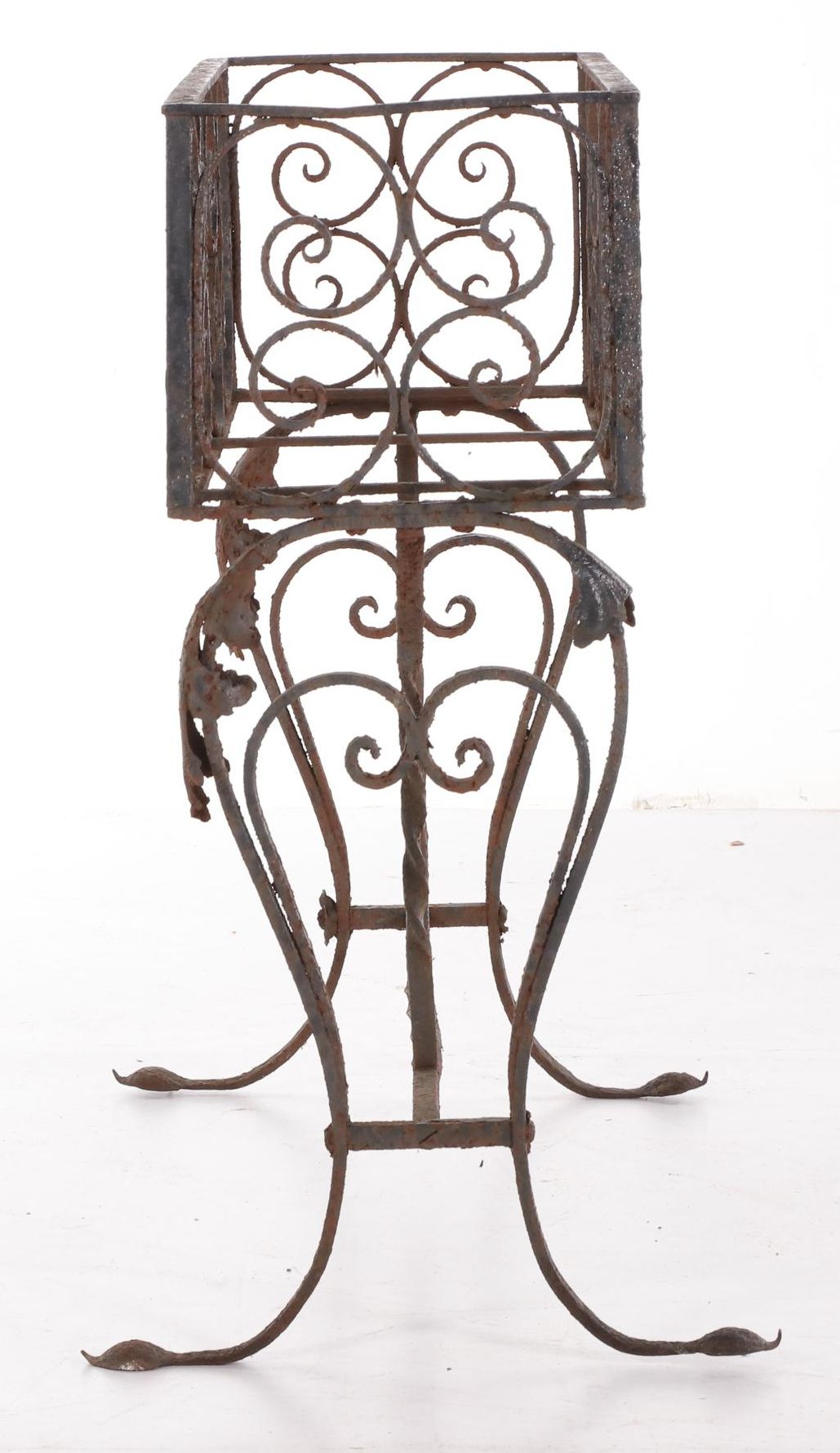 Scrolled Wrought Iron Patio Planter Stand