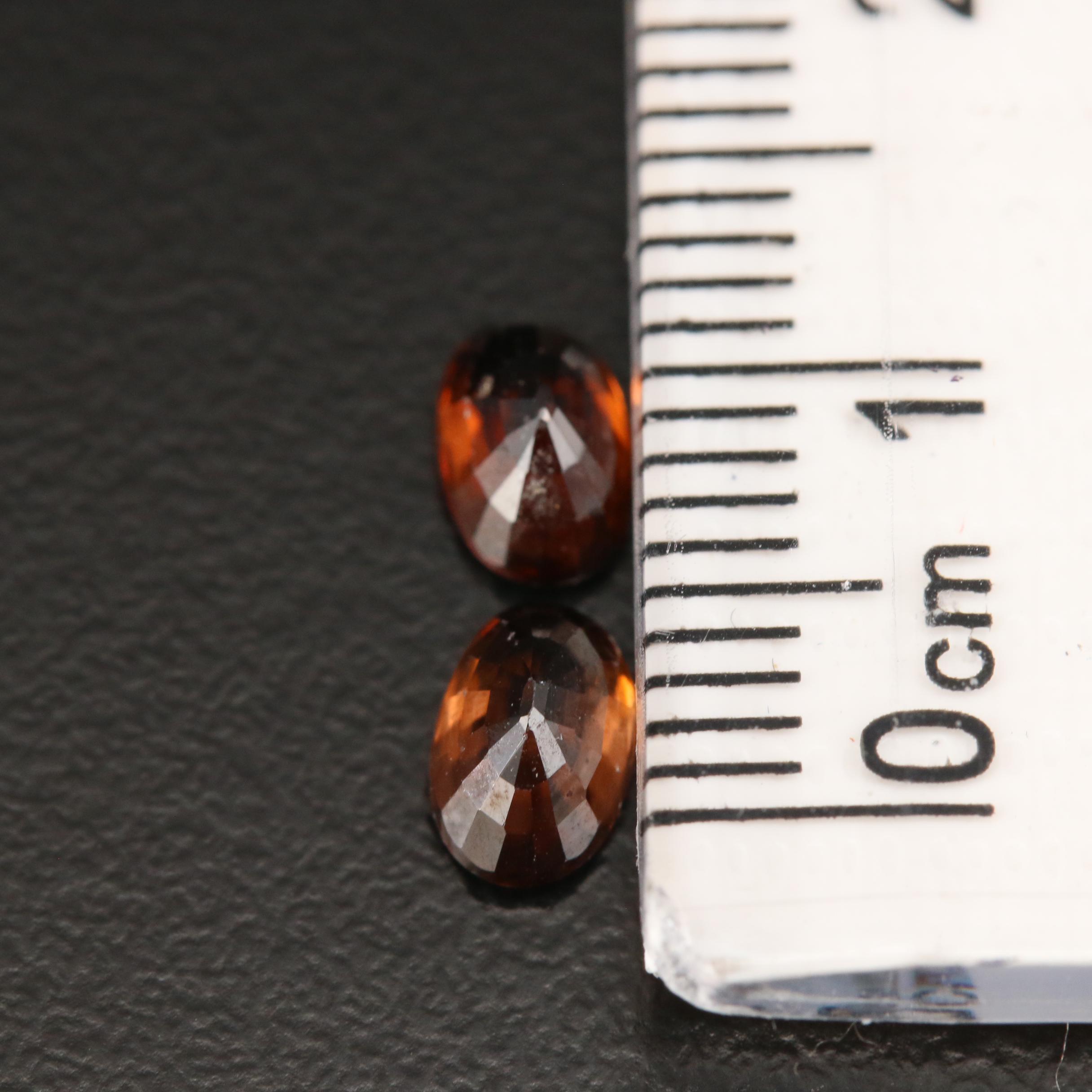 Loose 1.92 CT Oval Faceted Zircons