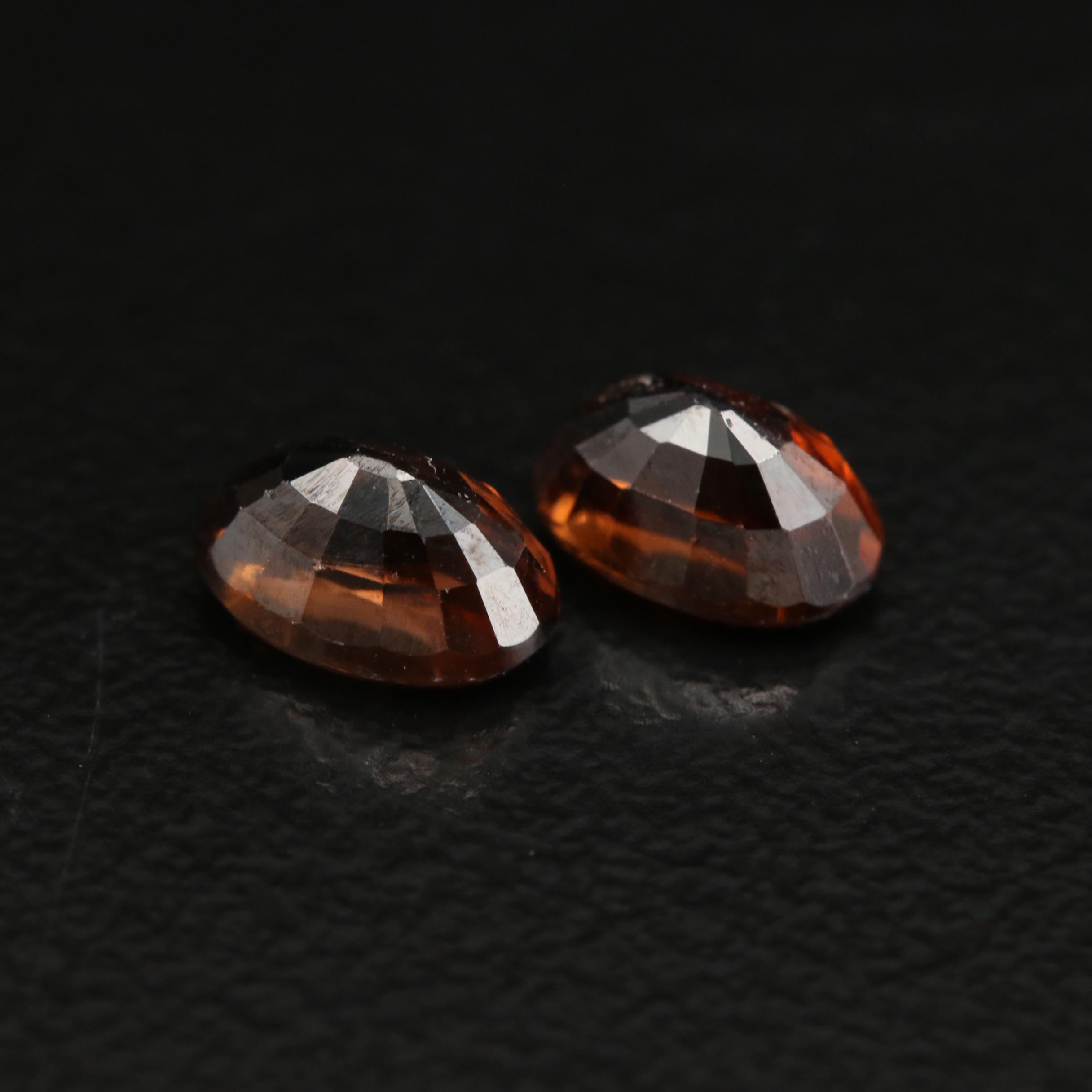 Loose 1.92 CT Oval Faceted Zircons