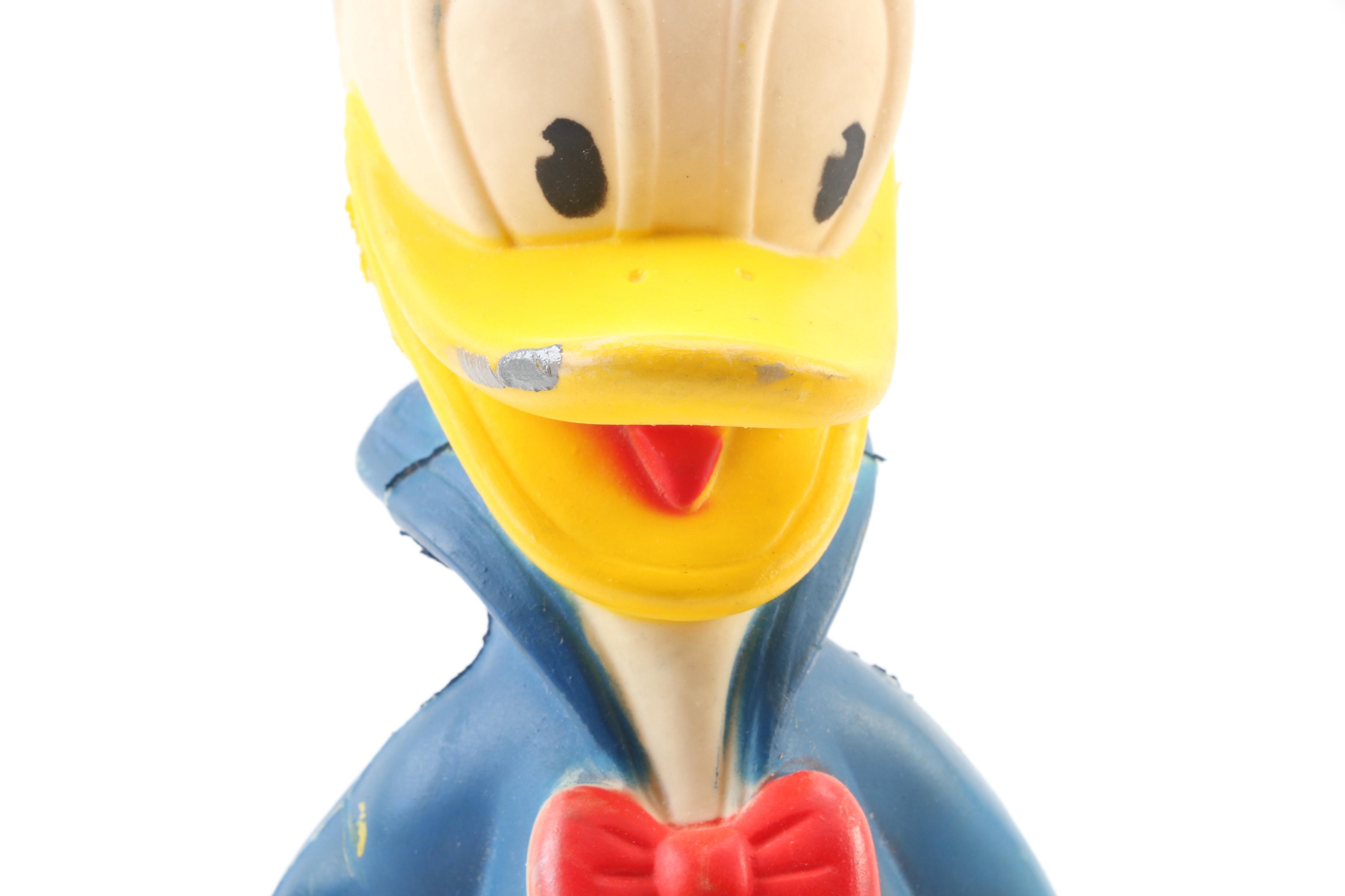 Gund Walt Disney Donald Duck Marionette, Rubber Figure, and Pluto Dog Windup