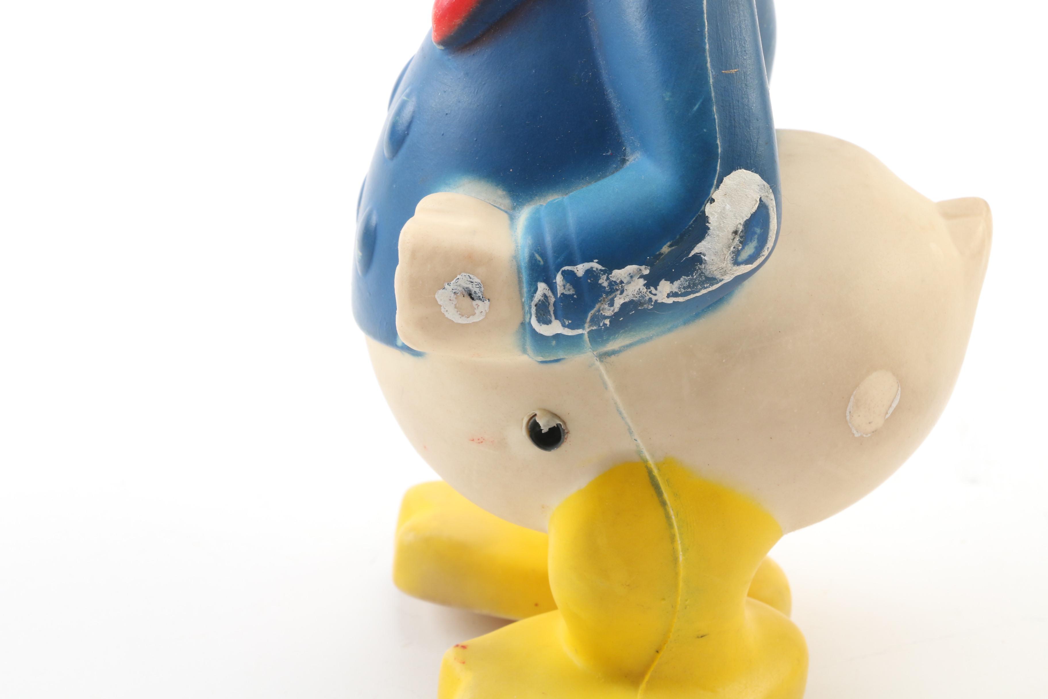 Gund Walt Disney Donald Duck Marionette, Rubber Figure, and Pluto Dog Windup