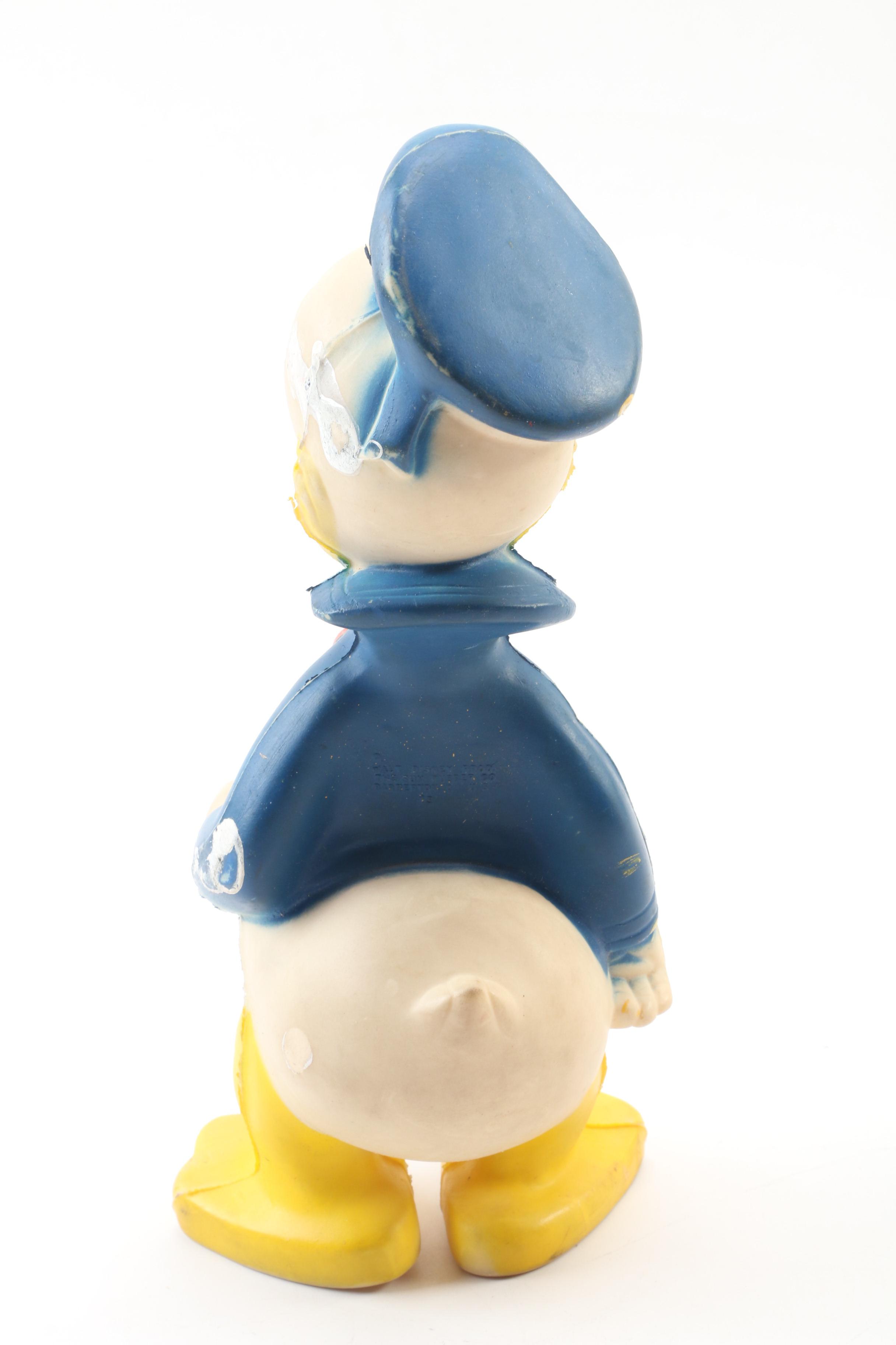 Gund Walt Disney Donald Duck Marionette, Rubber Figure, and Pluto Dog Windup