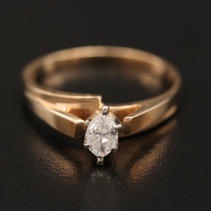 10K 0.23 CT Diamond Solitaire Ring