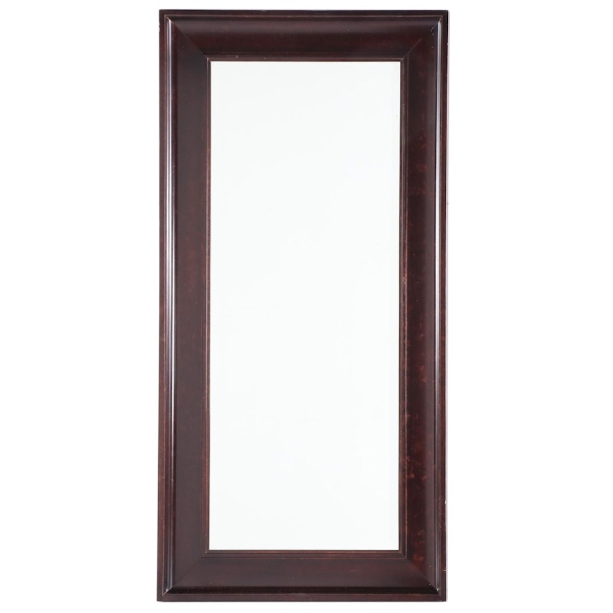 Beveled Wood Wall Mirror