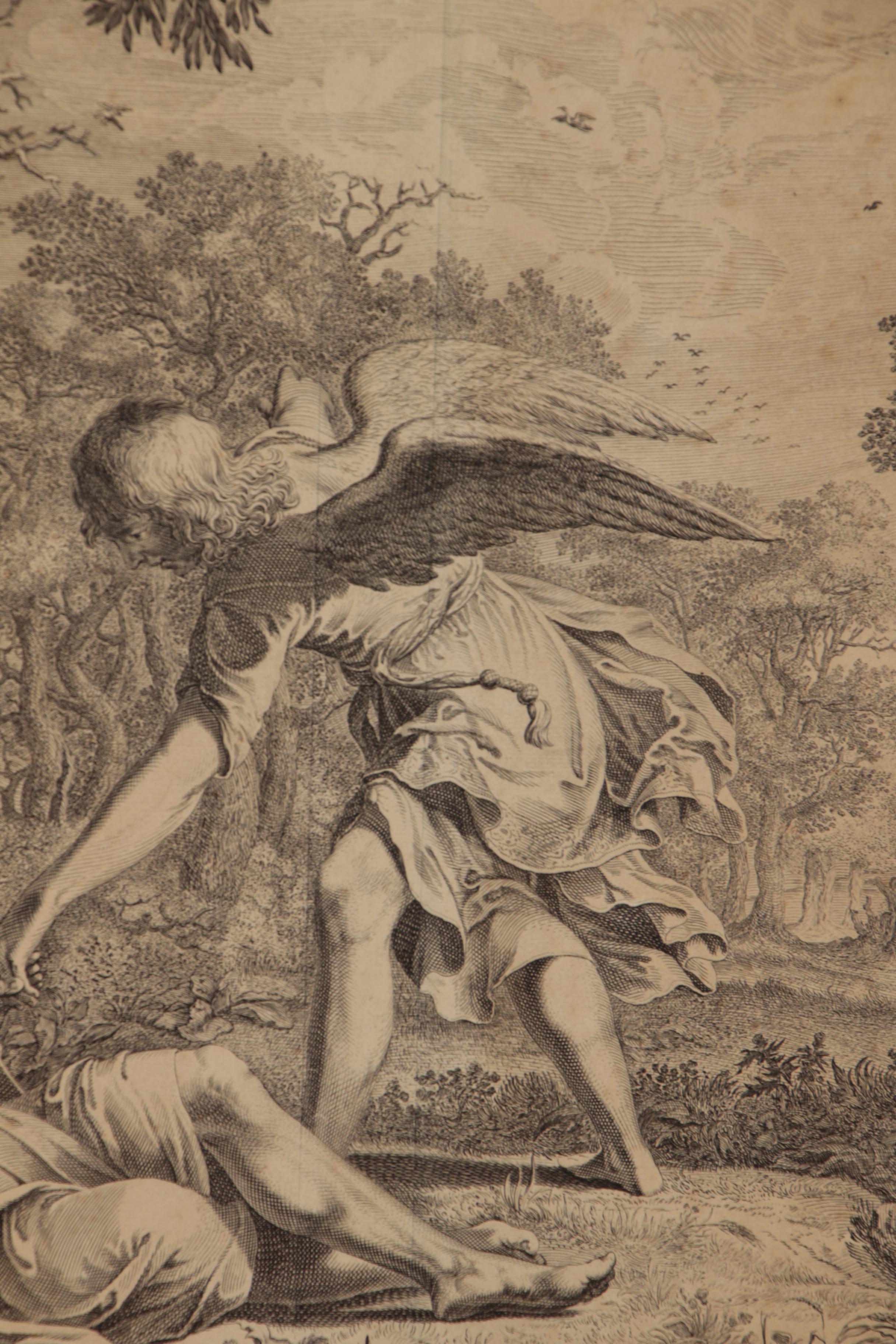 Pieter Nolpe Engraving  from Visscher's Royal Bible, Mid-17th Century