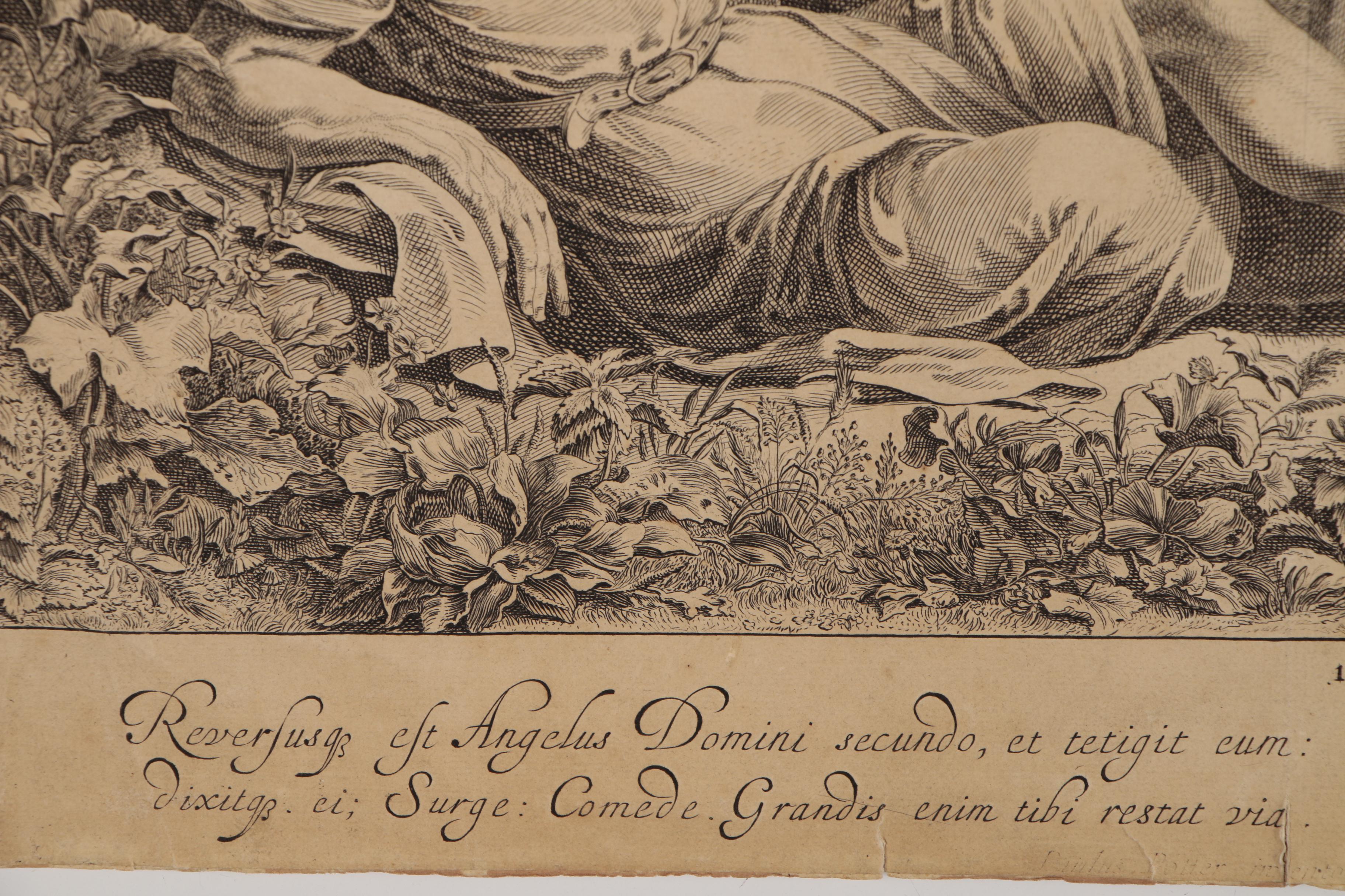 Pieter Nolpe Engraving  from Visscher's Royal Bible, Mid-17th Century