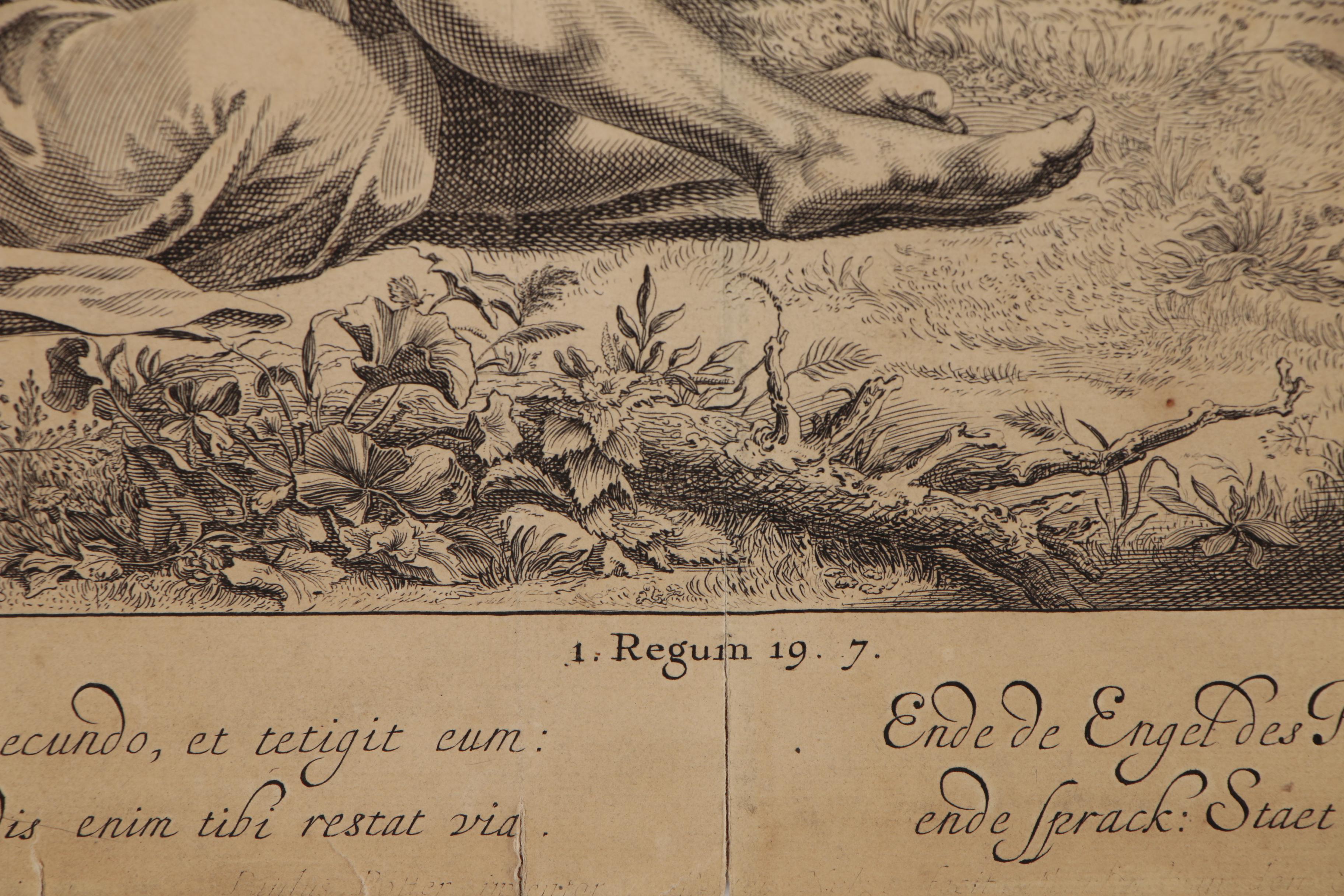 Pieter Nolpe Engraving  from Visscher's Royal Bible, Mid-17th Century