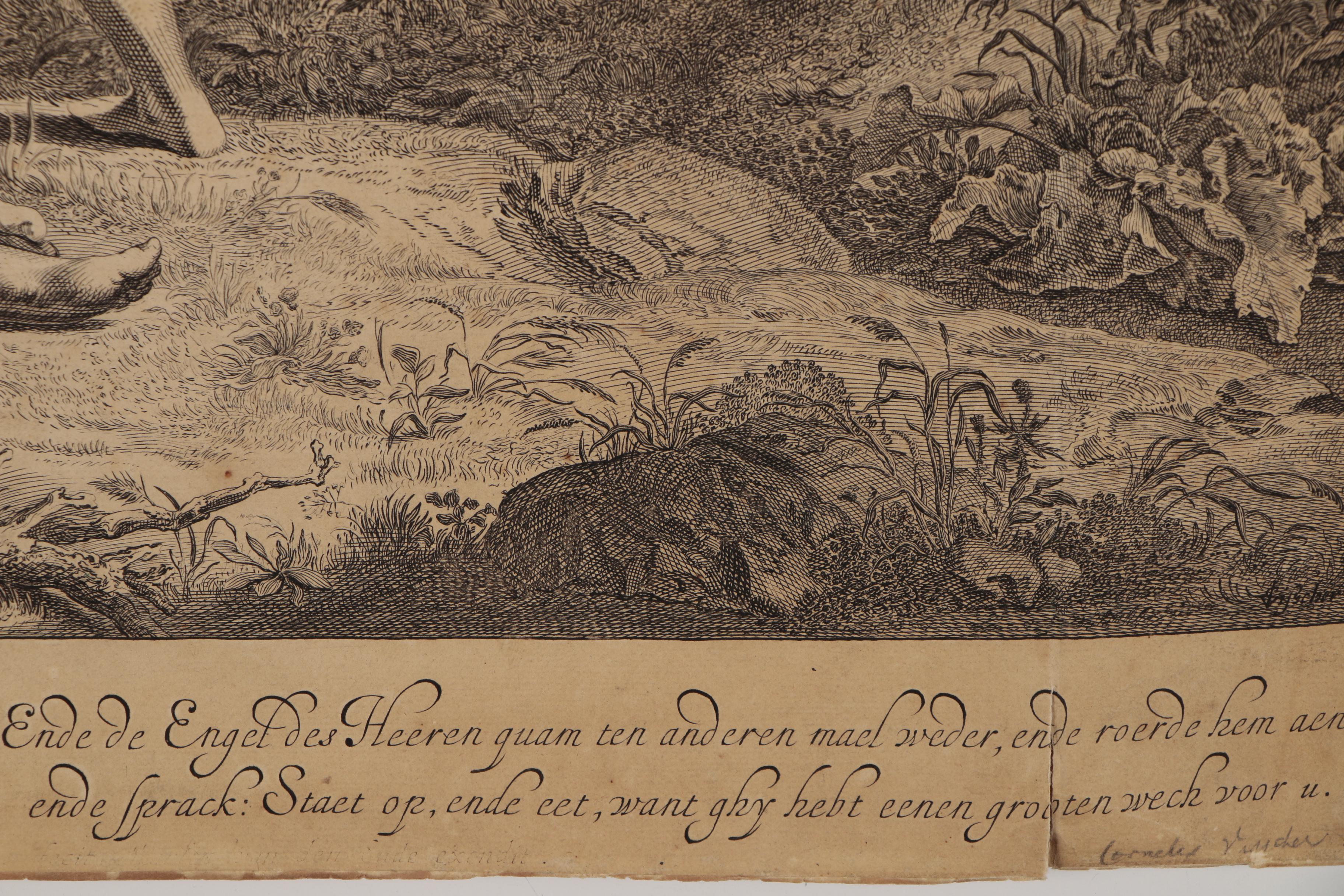 Pieter Nolpe Engraving  from Visscher's Royal Bible, Mid-17th Century