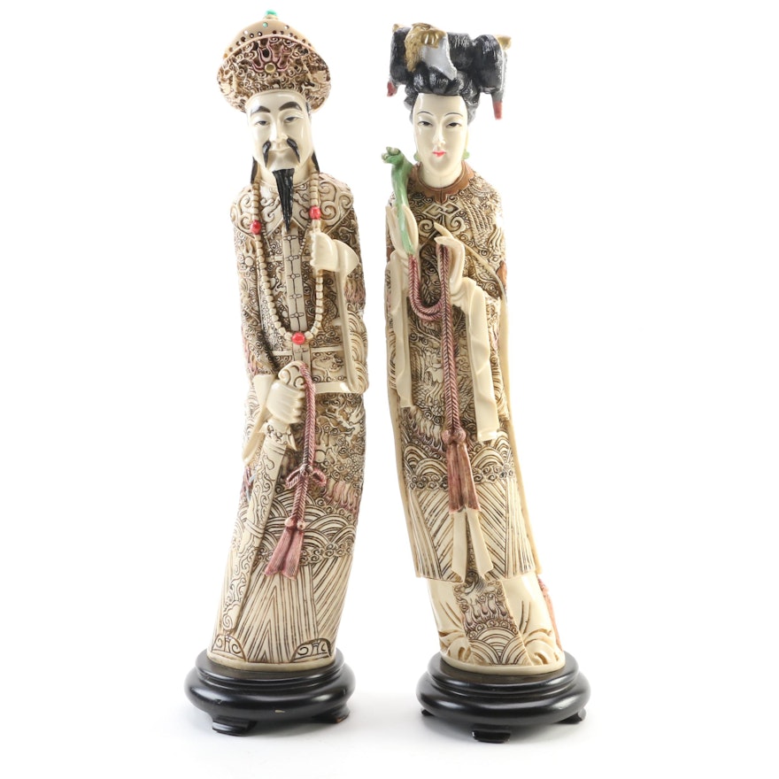 Chinese Composite Figures in Formal Dress, Late 20th Century