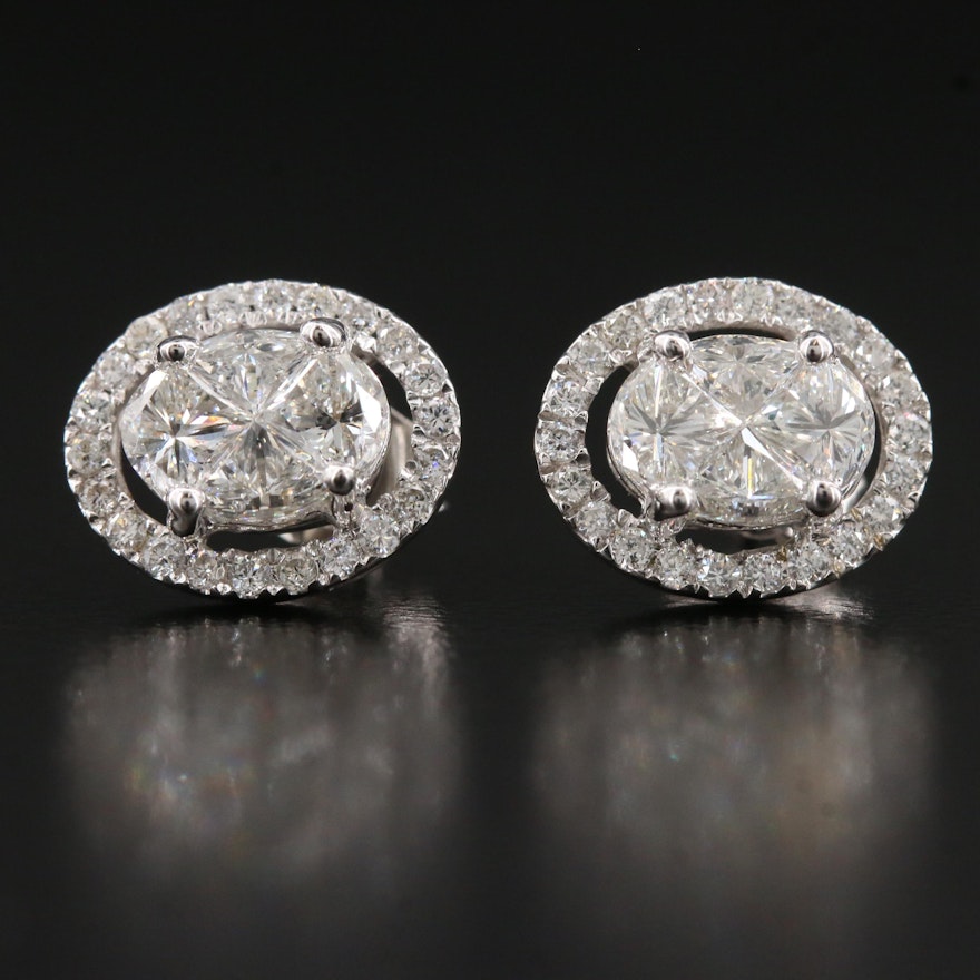 14K 1.91 CTW Diamond Stud Earrings