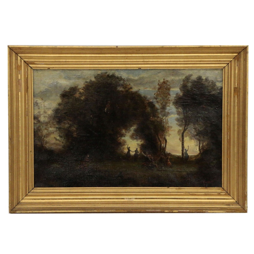 Oil Painting after Jean Baptiste Camille Corot "La Danse des Nymphes"
