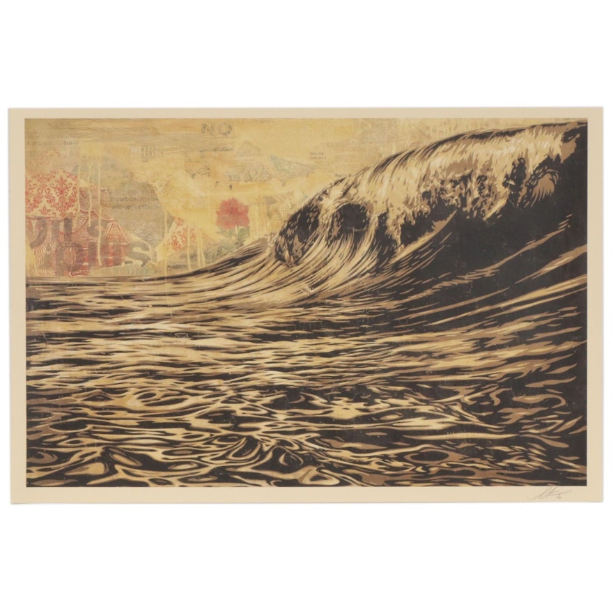 Shepard Fairey Offset Print "Dark Wave", 2020