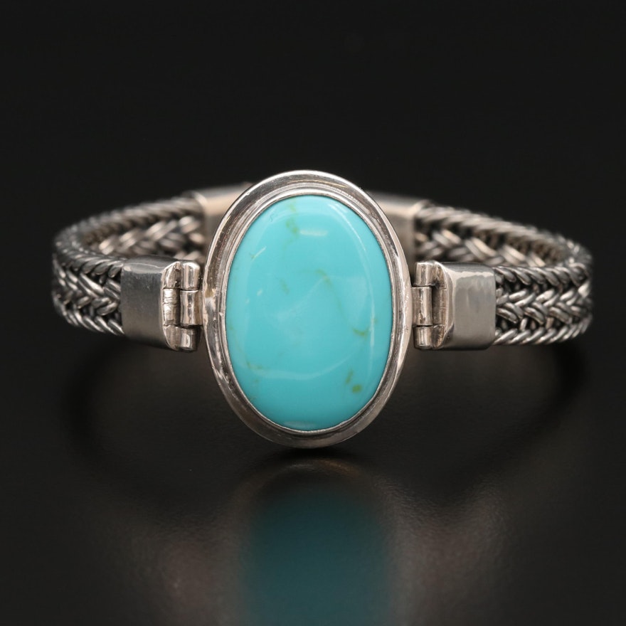 Sterling Silver Imitation Turquoise Bracelet