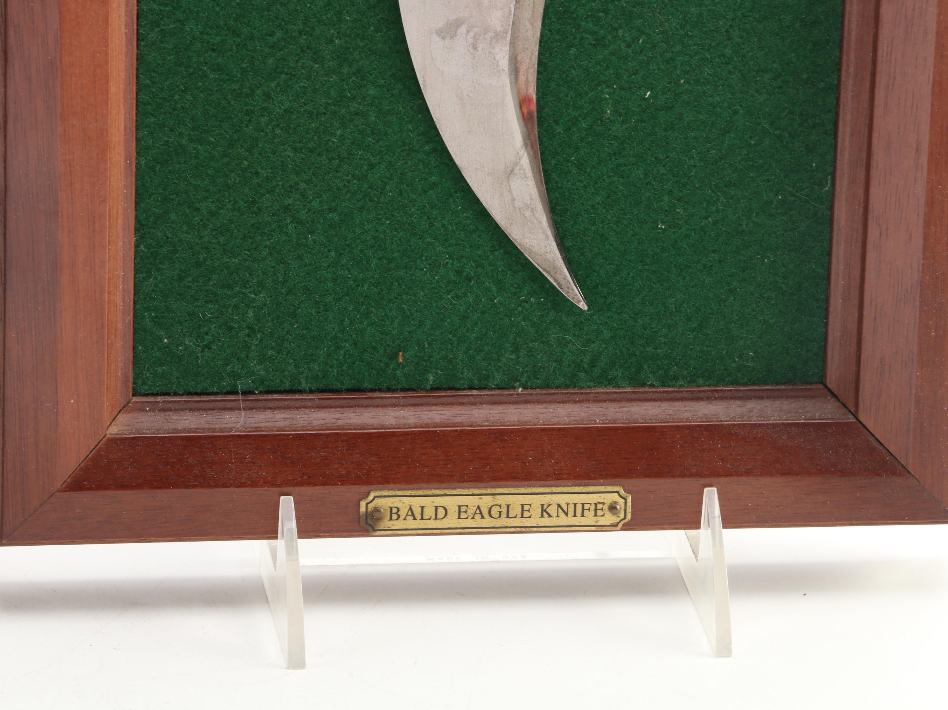 Franklin Mint Ray Beers Eagle and Bald Eagle Knives and Wolf Motif Knife