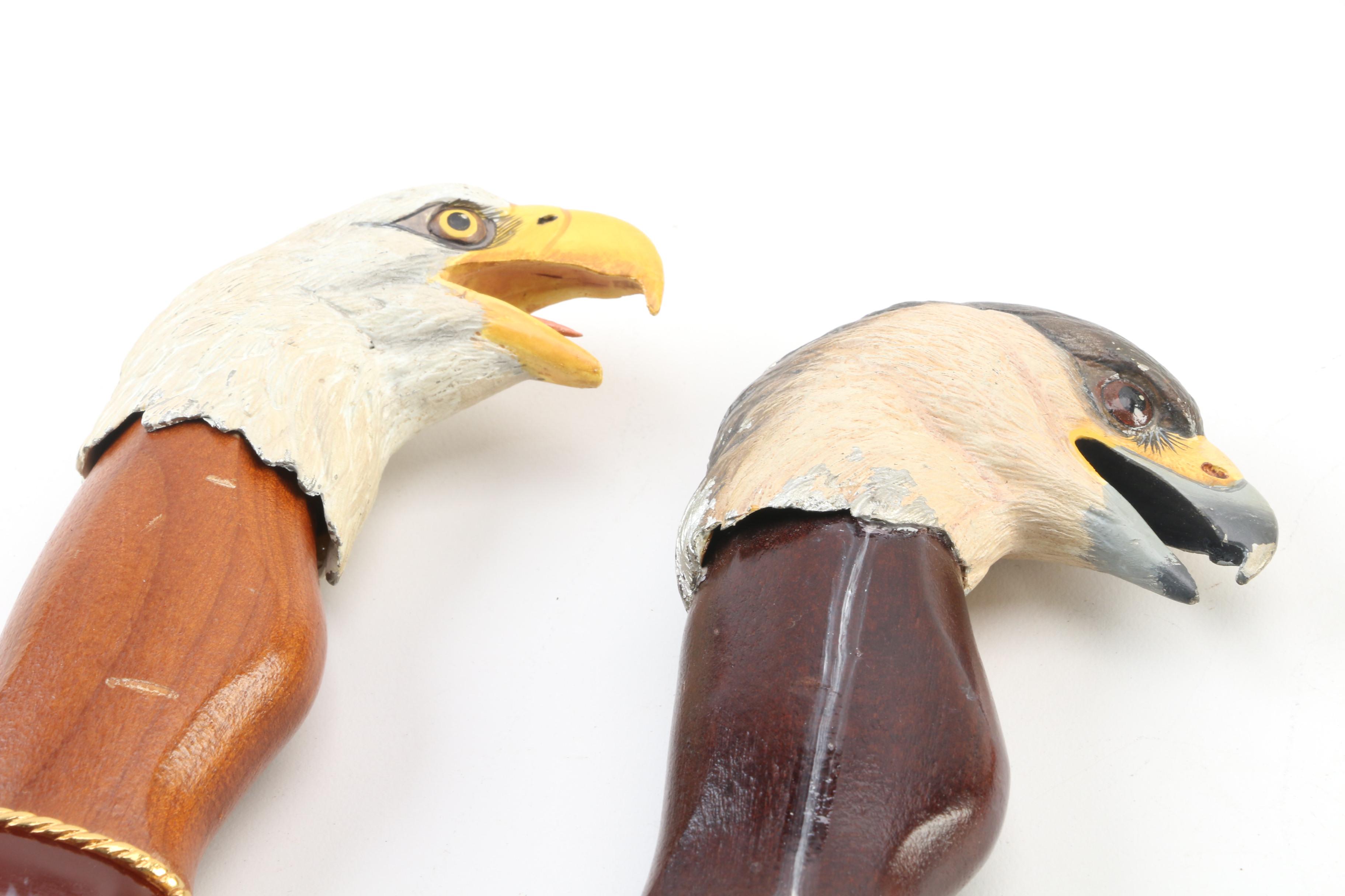 Franklin Mint Ray Beers Eagle and Bald Eagle Knives and Wolf Motif Knife