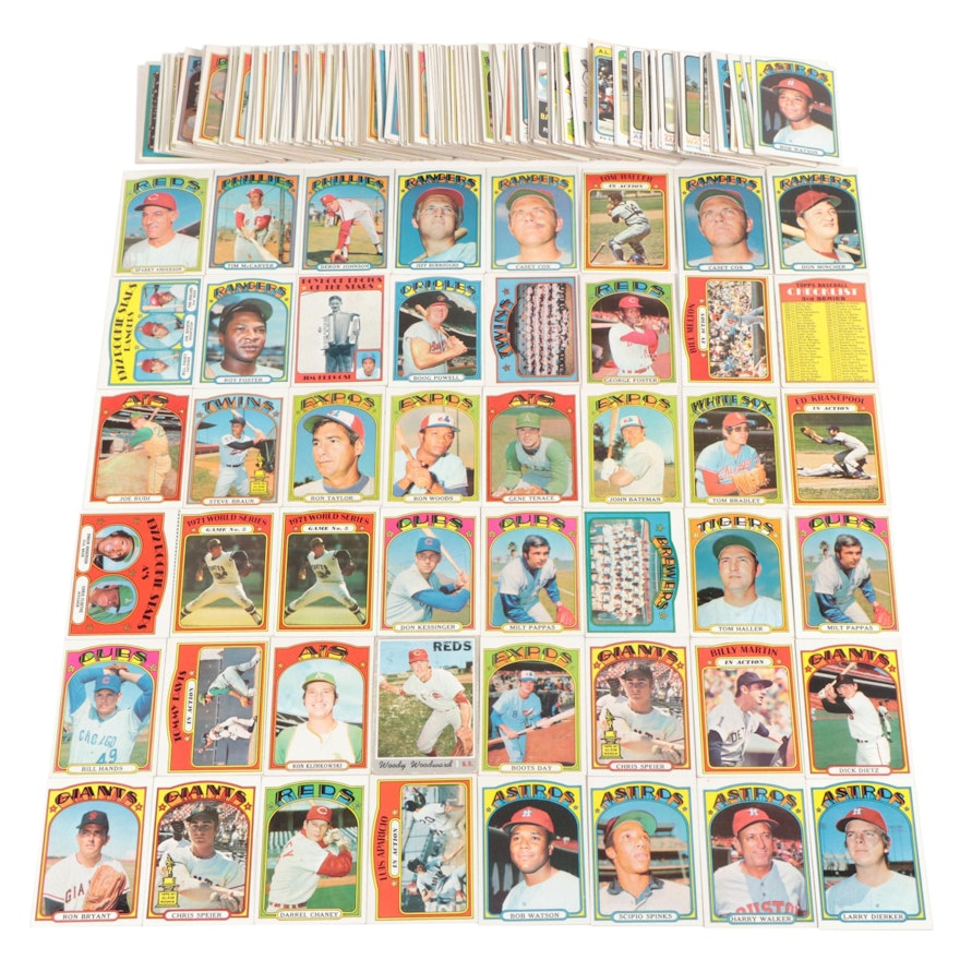 1972 and Other Topps/Fleer Baseball Cards with Roberto Clemente