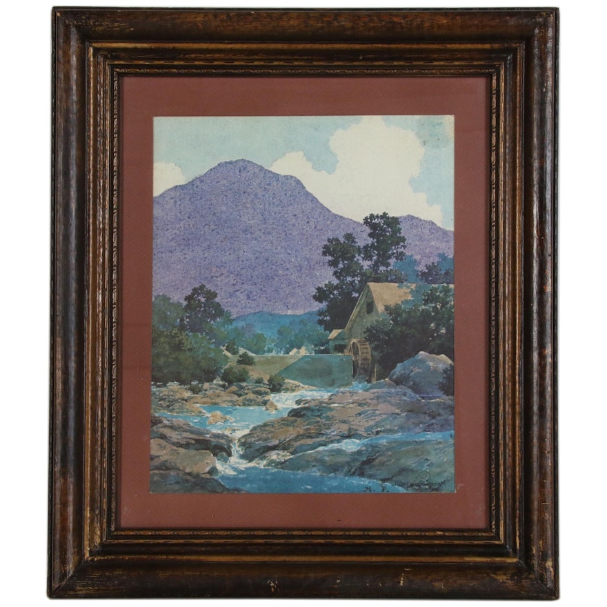 Offset Lithograph after Maxfield Parrish "Rocks and Rills"