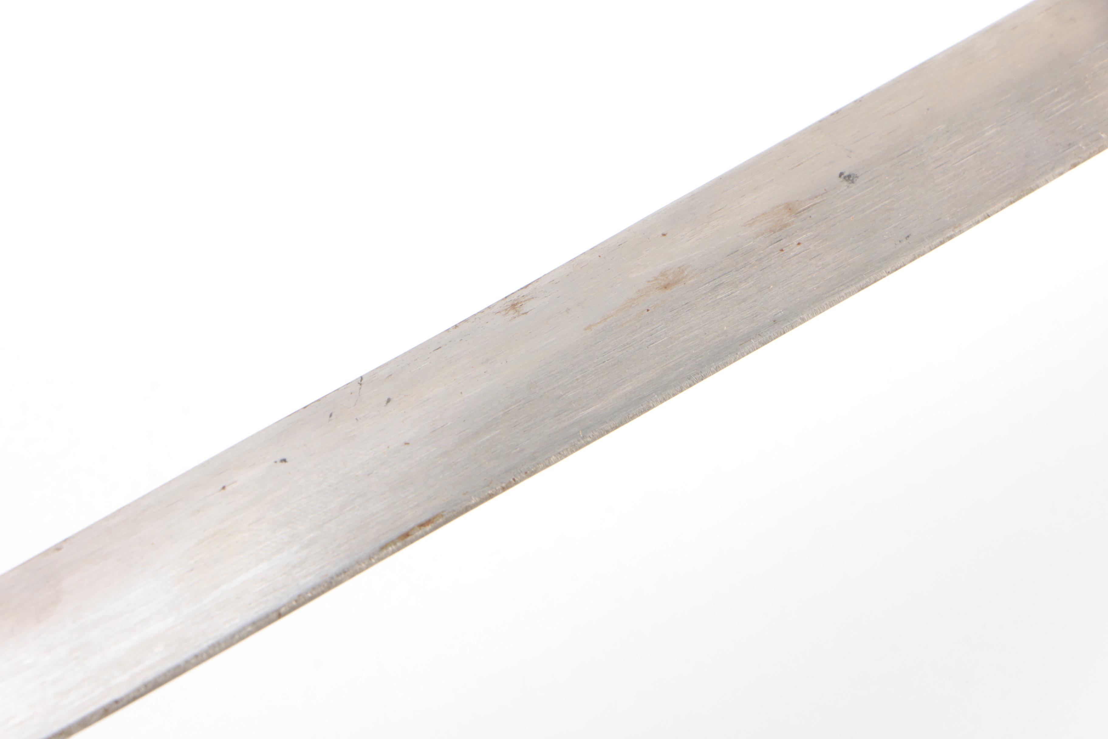 African Sword Cane with Thorn Wood Cane and Ebonized Wood Walking Stick